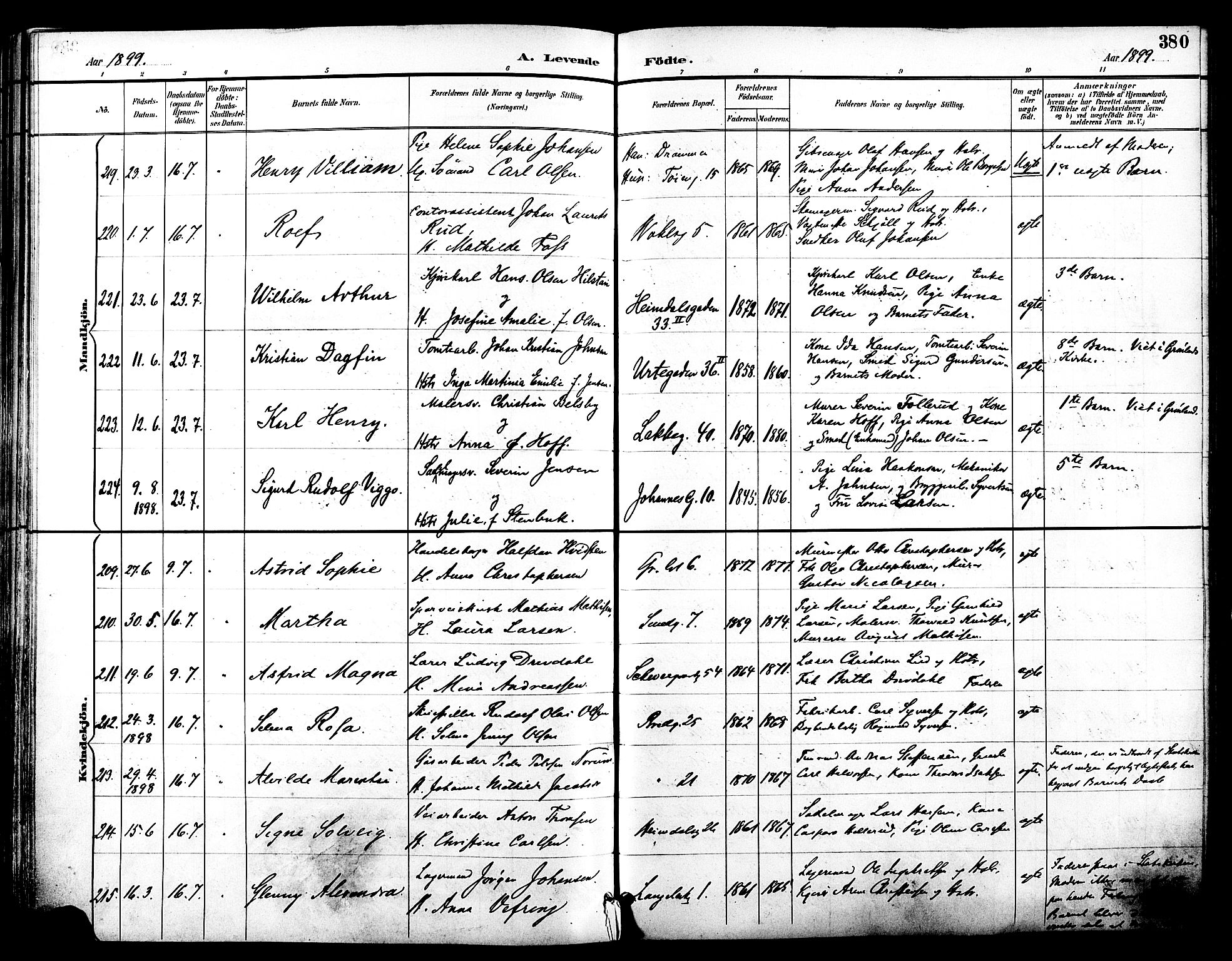 Grønland prestekontor Kirkebøker, SAO/A-10848/F/Fa/L0012: Parish register (official) no. 12, 1893-1900, p. 380