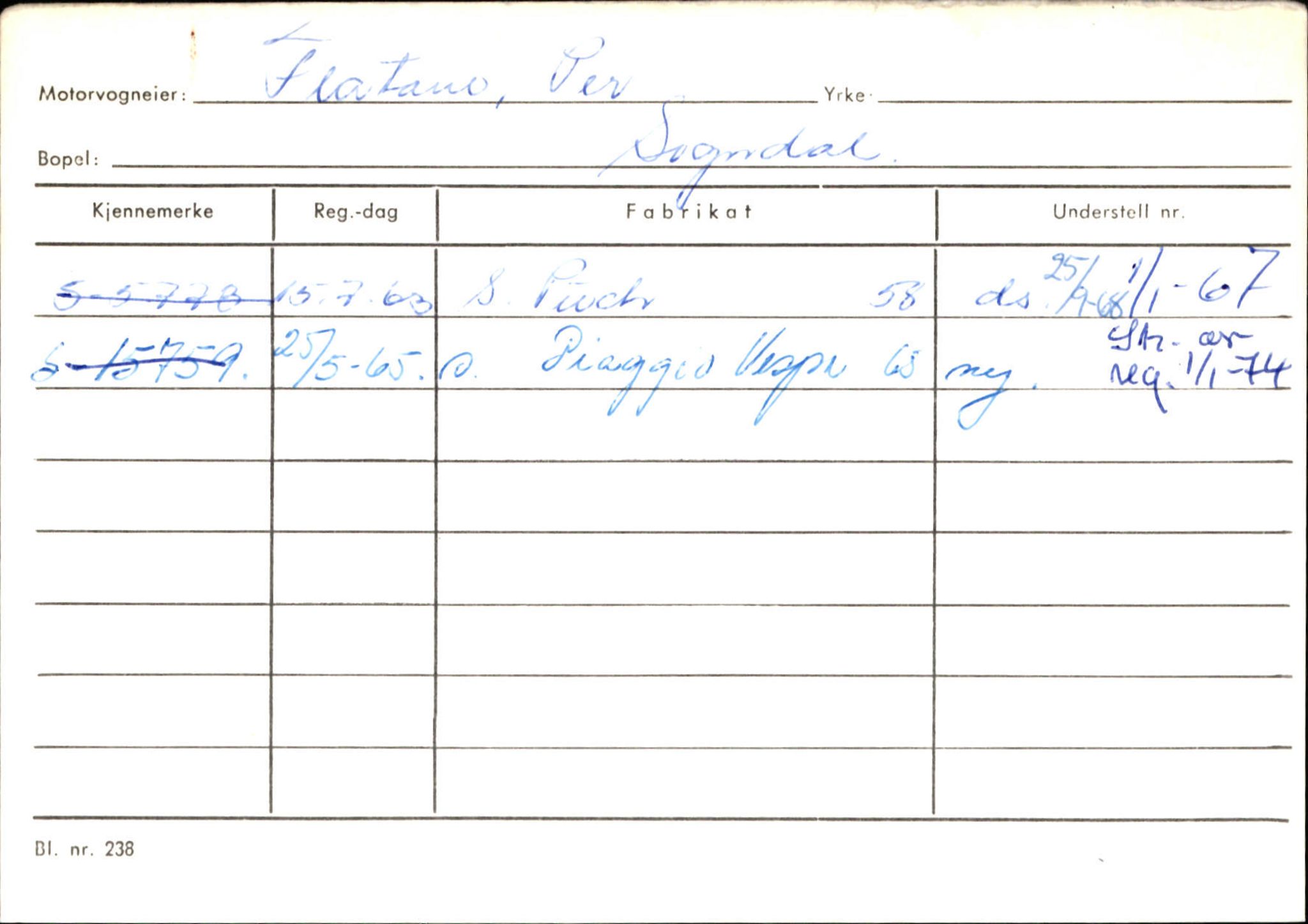 Statens vegvesen, Sogn og Fjordane vegkontor, SAB/A-5301/4/F/L0124: Eigarregister Sogndal A-U, 1945-1975, p. 536