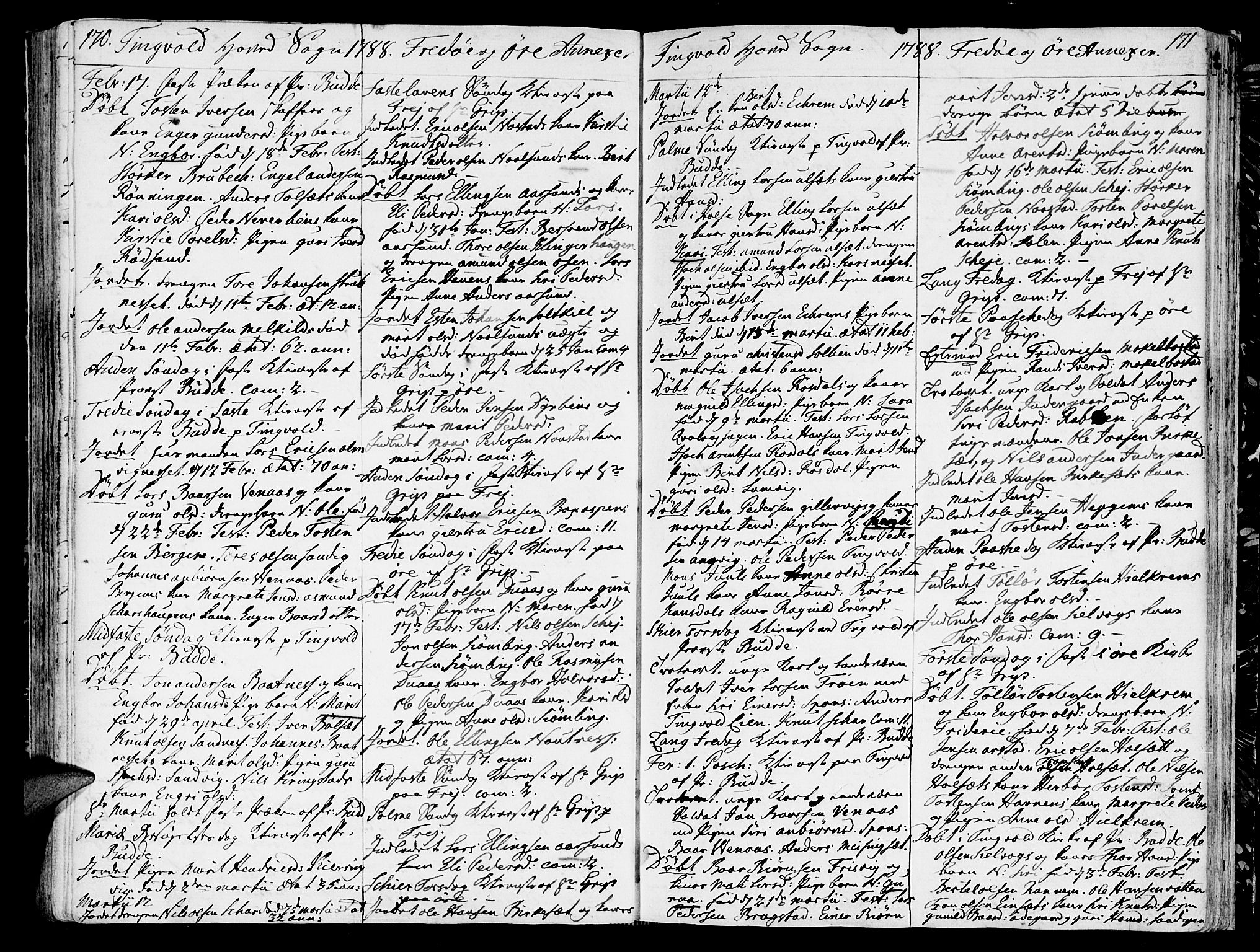 Ministerialprotokoller, klokkerbøker og fødselsregistre - Møre og Romsdal, SAT/A-1454/586/L0980: Parish register (official) no. 586A06, 1776-1794, p. 170-171