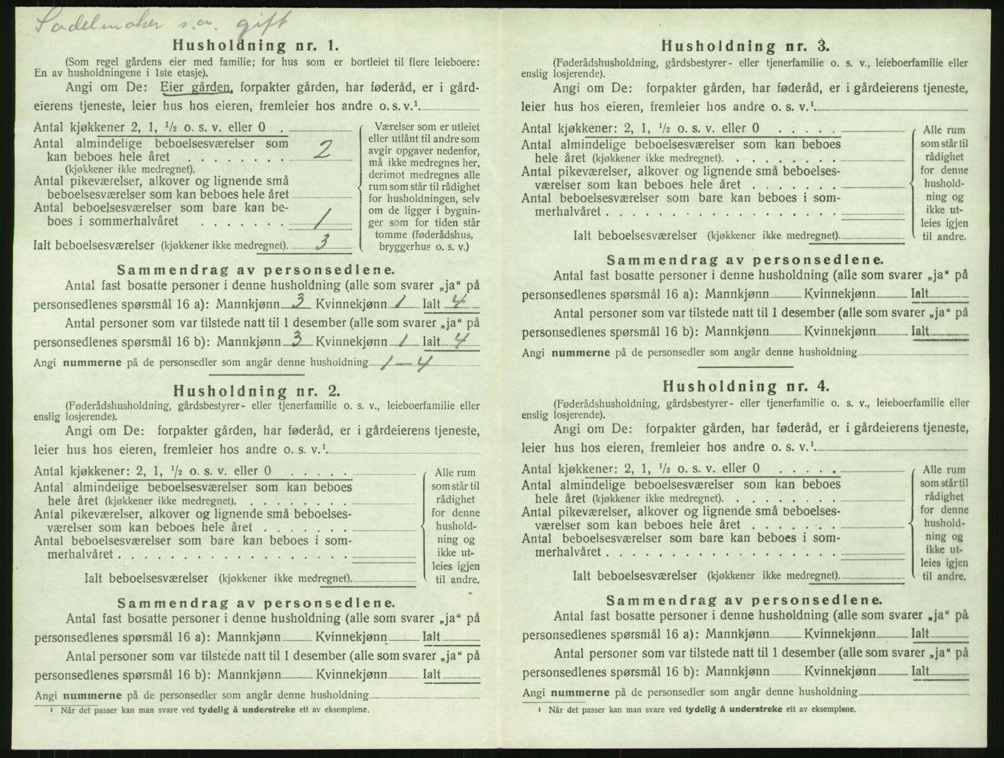 SAT, 1920 census for Rindal, 1920, p. 281