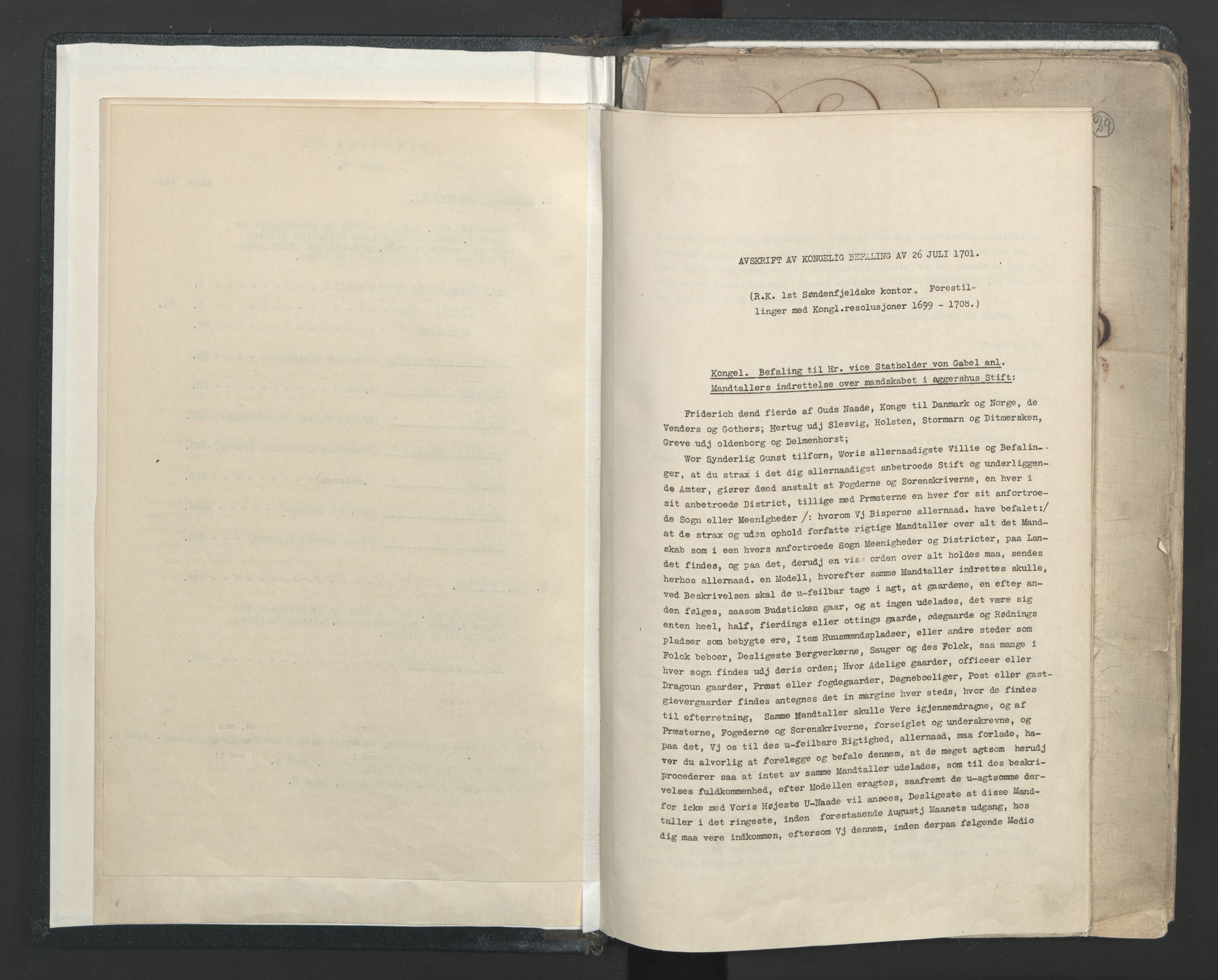 RA, Census (manntall) 1701, no. 7: Nordhordland and Voss fogderi, 1701