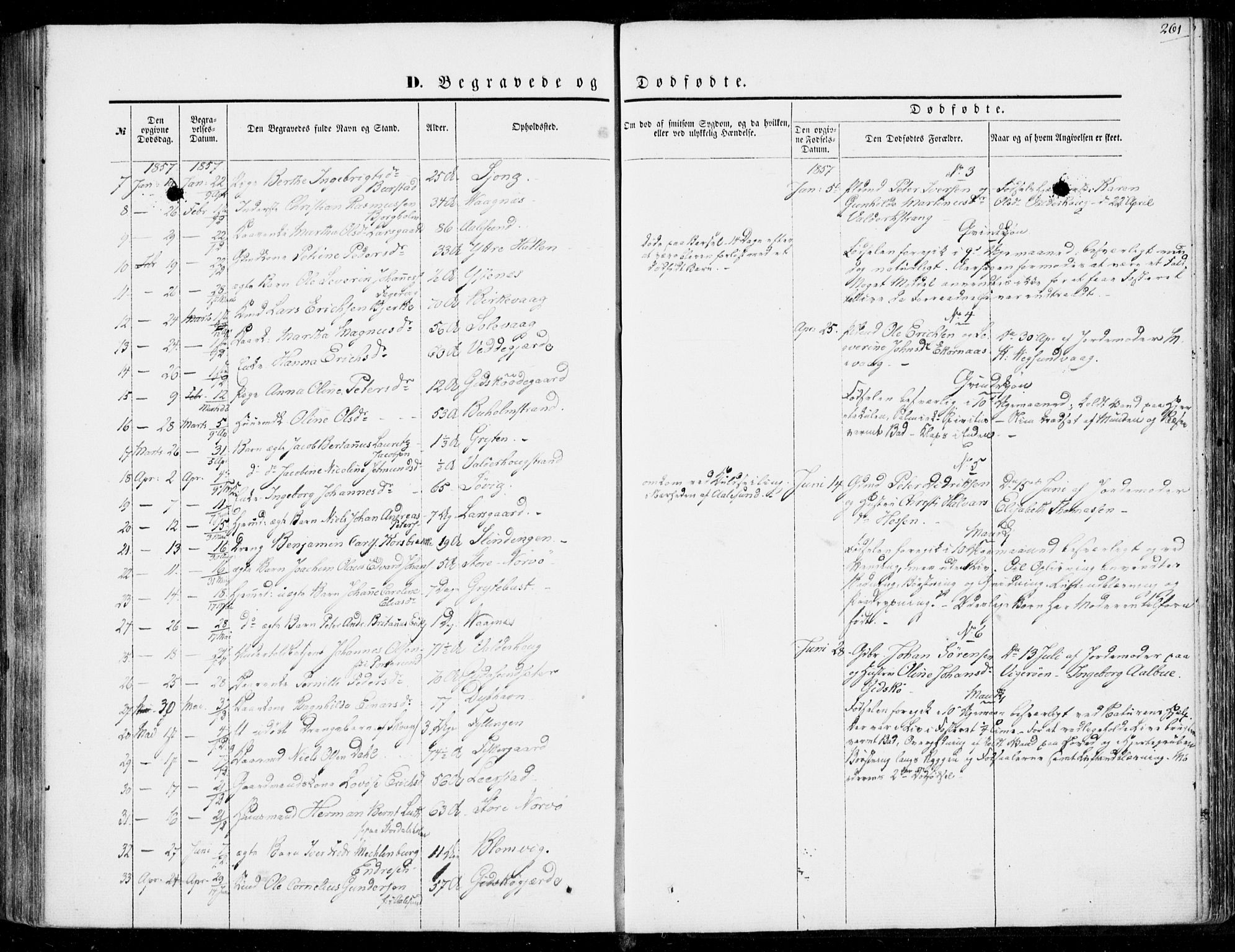 Ministerialprotokoller, klokkerbøker og fødselsregistre - Møre og Romsdal, AV/SAT-A-1454/528/L0397: Parish register (official) no. 528A08, 1848-1858, p. 261