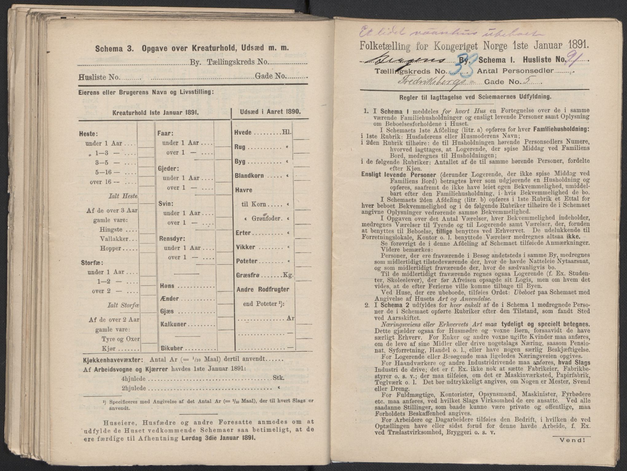 RA, 1891 Census for 1301 Bergen, 1891, p. 5351