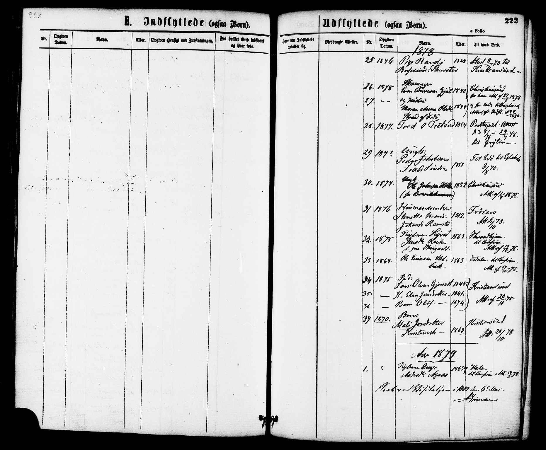 Ministerialprotokoller, klokkerbøker og fødselsregistre - Møre og Romsdal, AV/SAT-A-1454/586/L0986: Parish register (official) no. 586A12, 1867-1878, p. 222