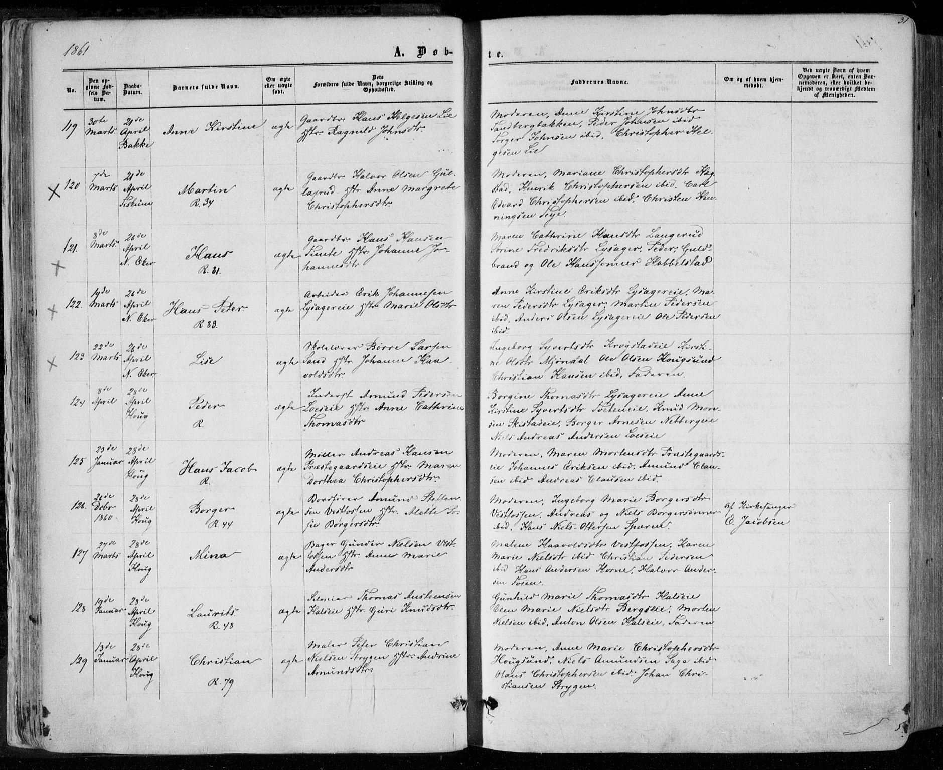 Eiker kirkebøker, SAKO/A-4/F/Fa/L0016: Parish register (official) no. I 16, 1860-1868, p. 31