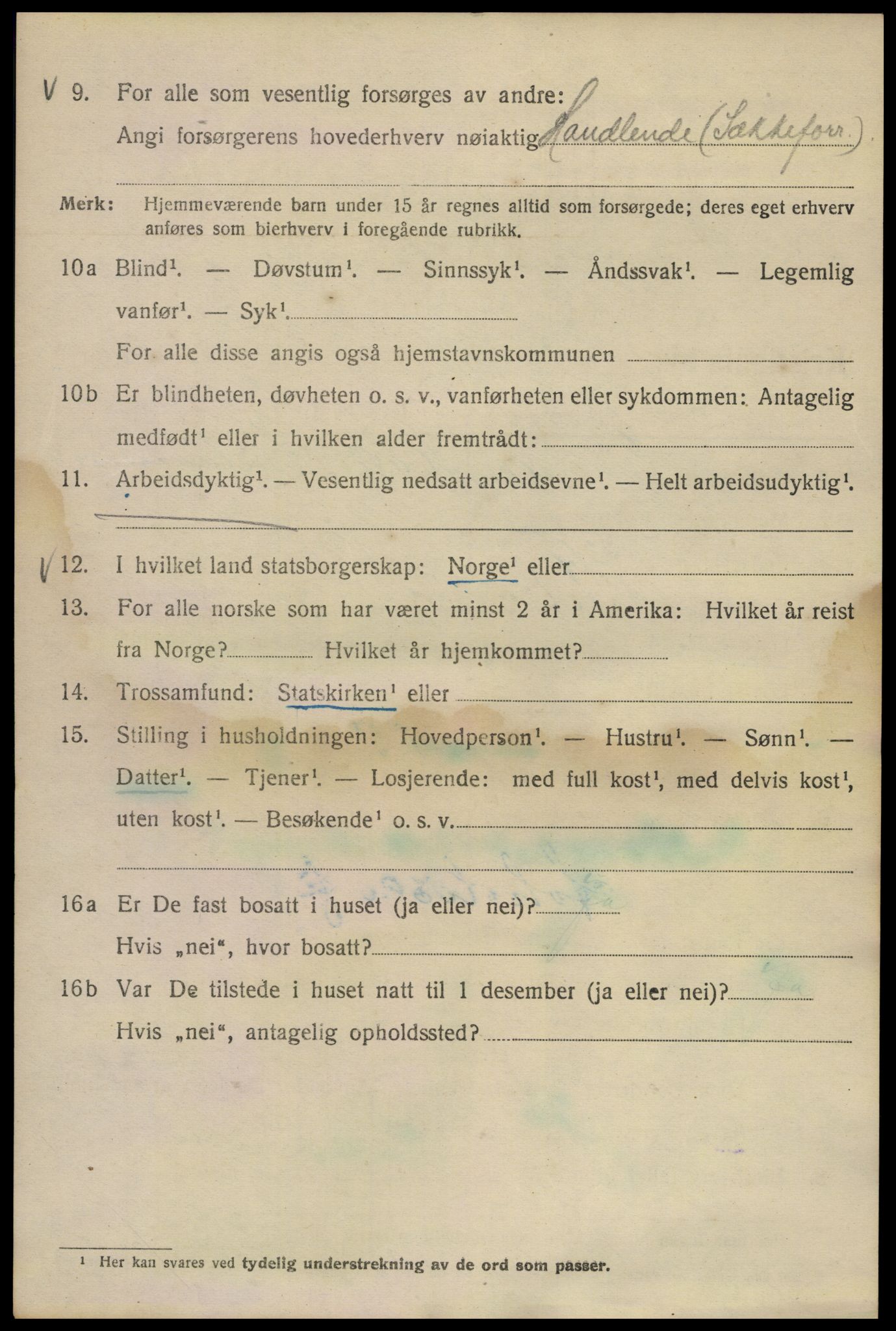 SAO, 1920 census for Kristiania, 1920, p. 215098
