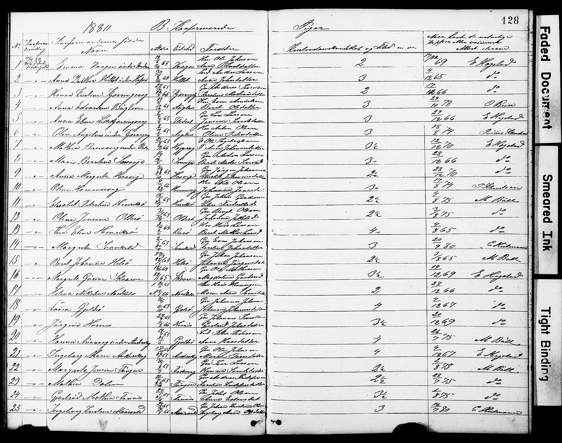 Ministerialprotokoller, klokkerbøker og fødselsregistre - Sør-Trøndelag, SAT/A-1456/634/L0541: Parish register (copy) no. 634C03, 1874-1891, p. 128