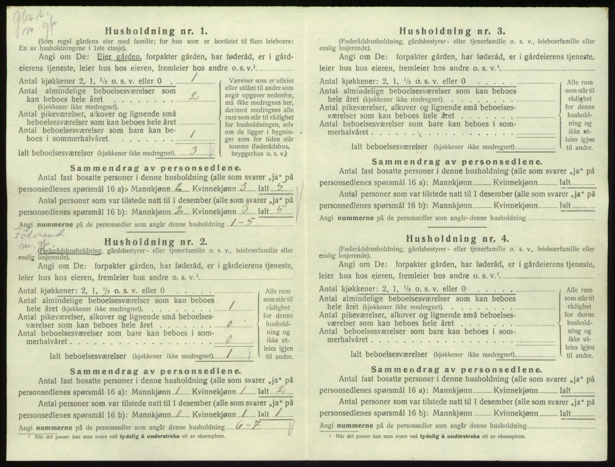 SAB, 1920 census for Lavik, 1920, p. 381