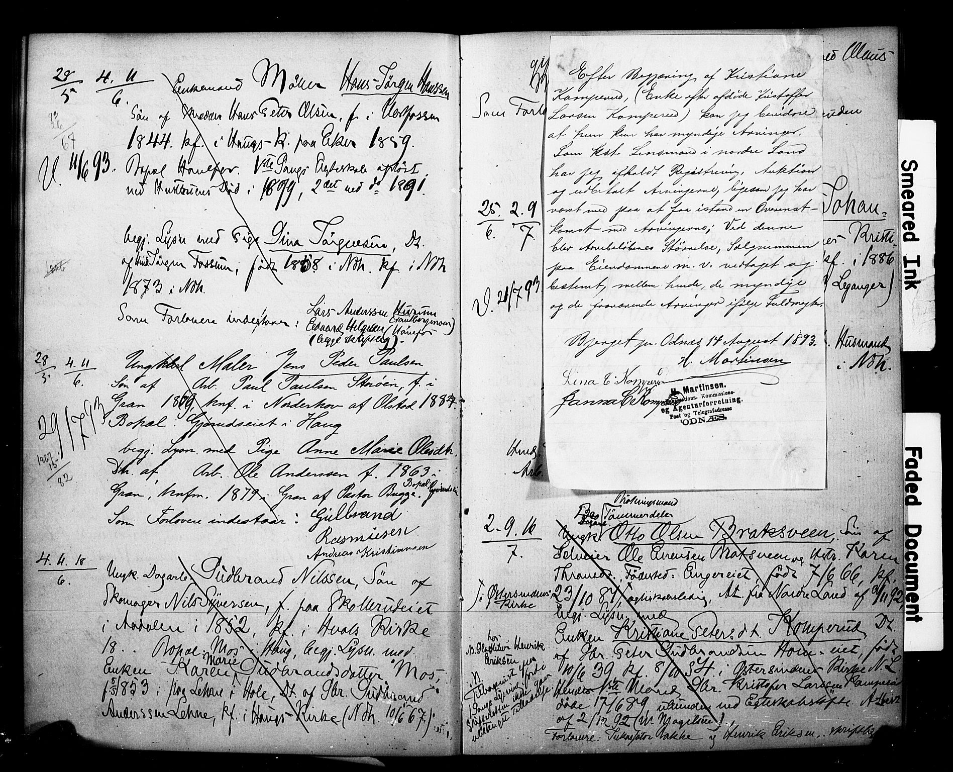 Norderhov kirkebøker, AV/SAKO-A-237/H/Ha/L0001: Banns register no. 1, 1872-1895