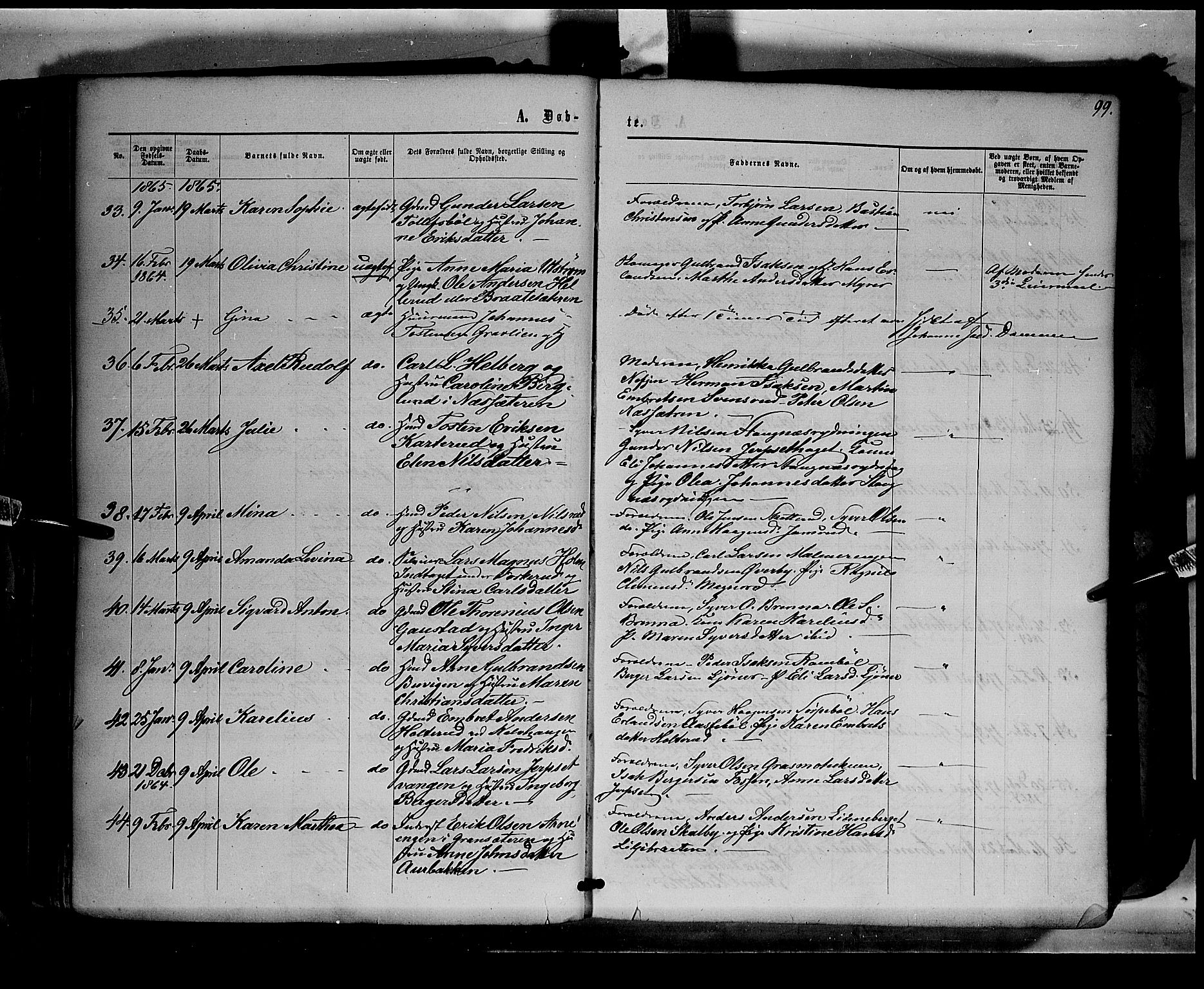 Eidskog prestekontor, AV/SAH-PREST-026/H/Ha/Haa/L0001: Parish register (official) no. 1, 1860-1867, p. 99