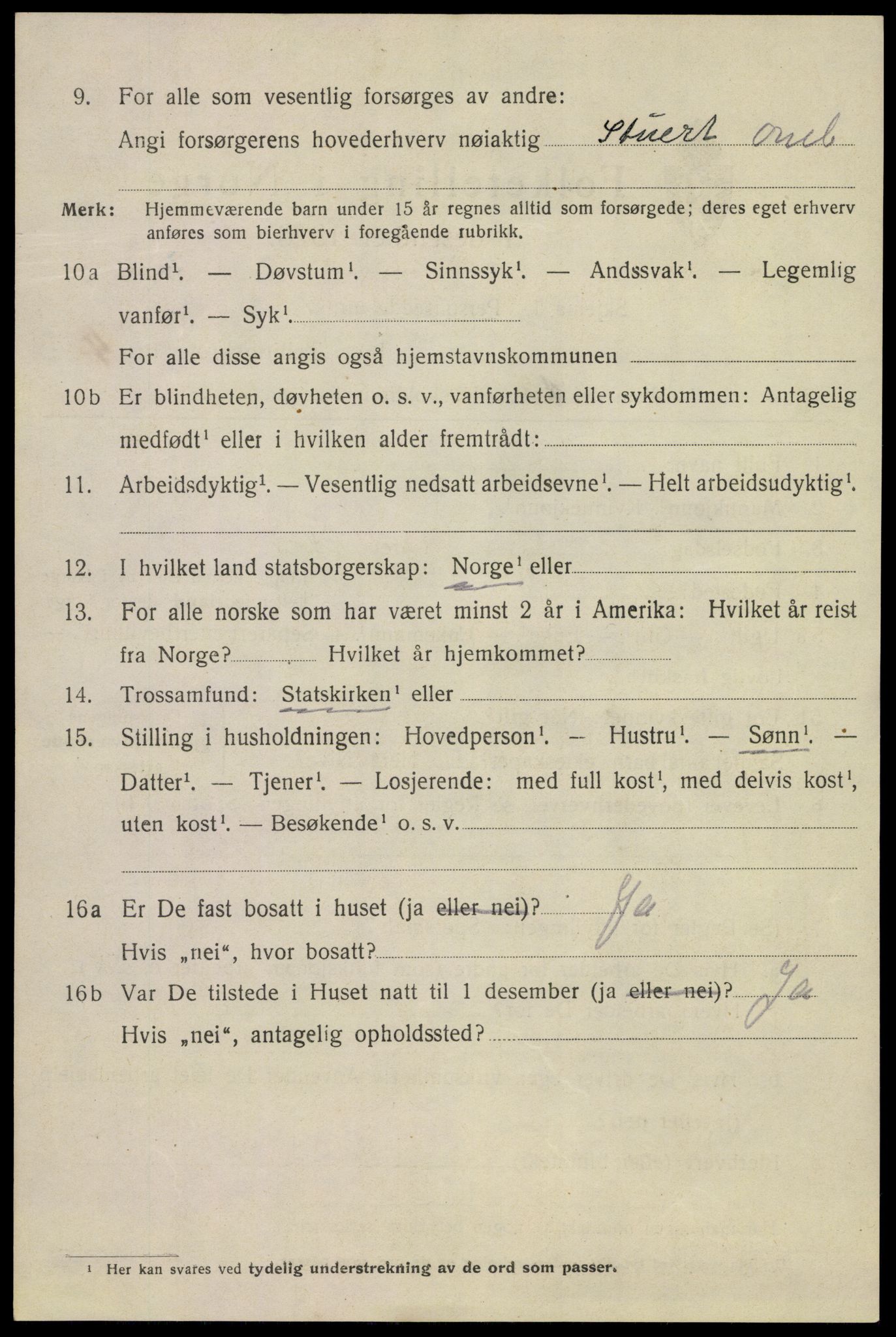 SAKO, 1920 census for Kragerø, 1920, p. 7704