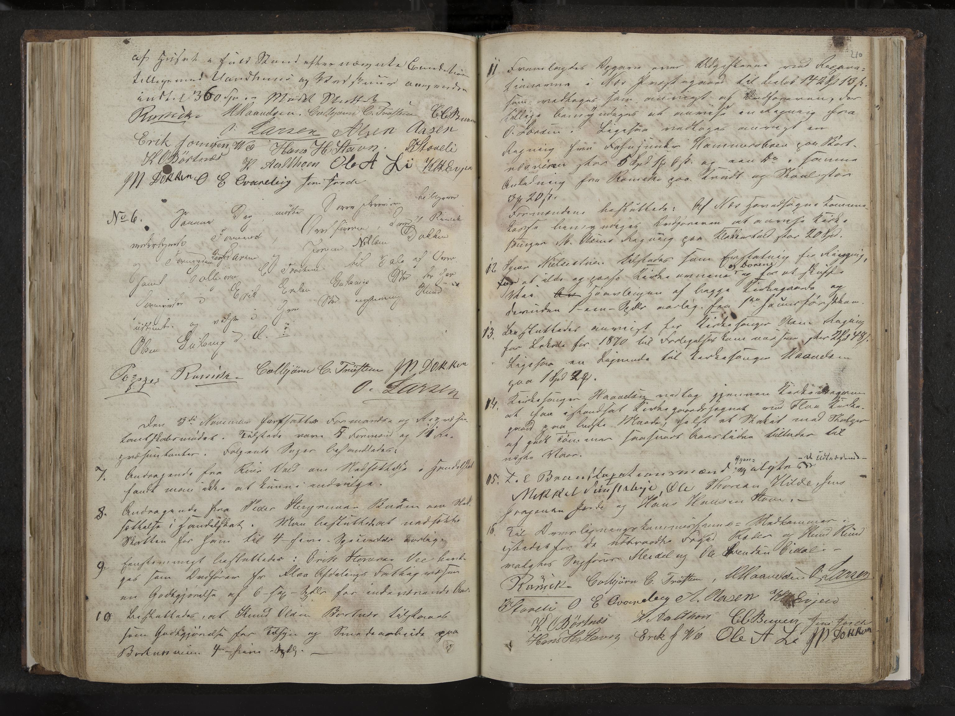 Nes formannskap og sentraladministrasjon, IKAK/0616021-1/A/Aa/L0001: Møtebok med register, 1838-1875, p. 210