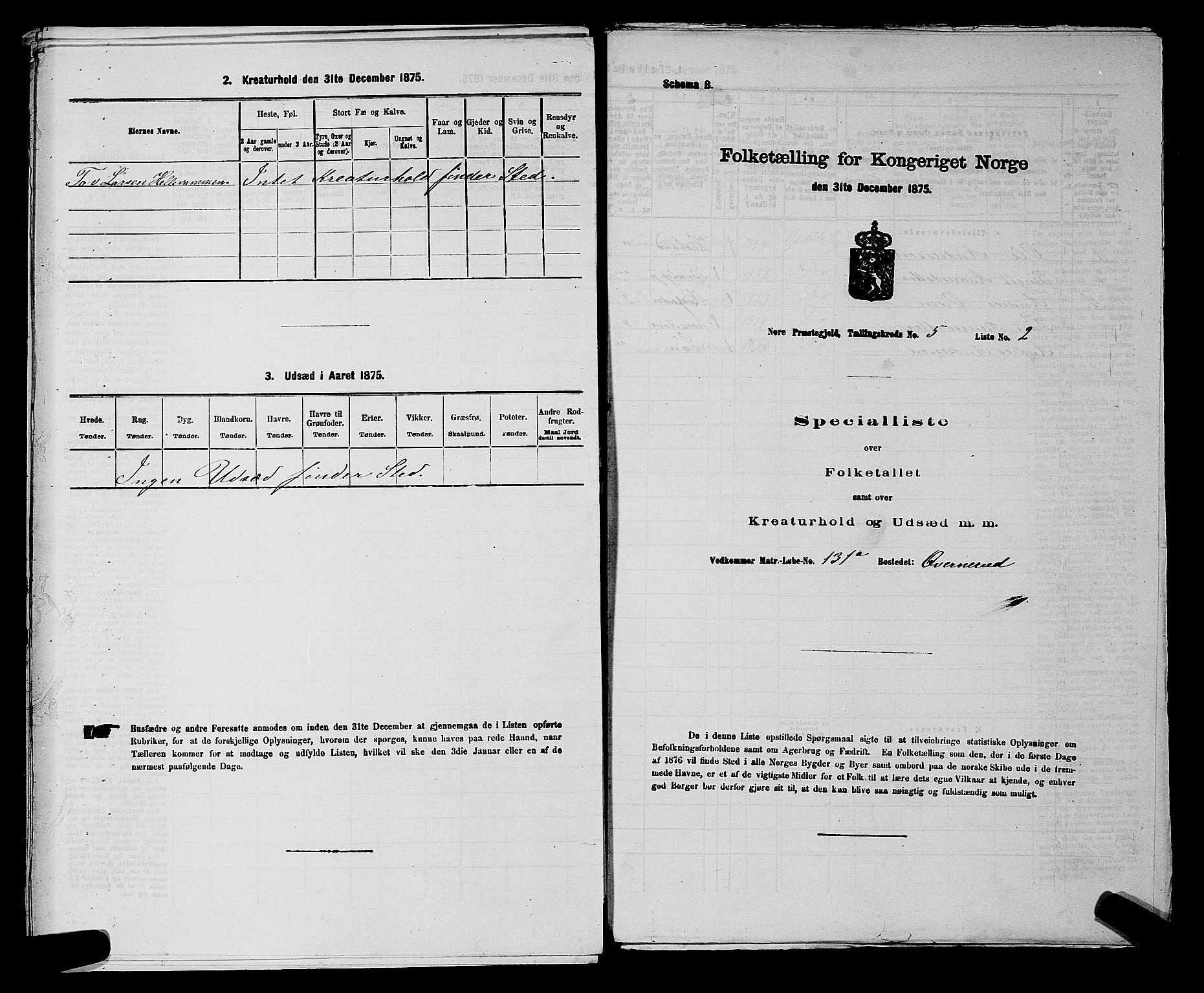 SAKO, 1875 census for 0633P Nore, 1875, p. 663
