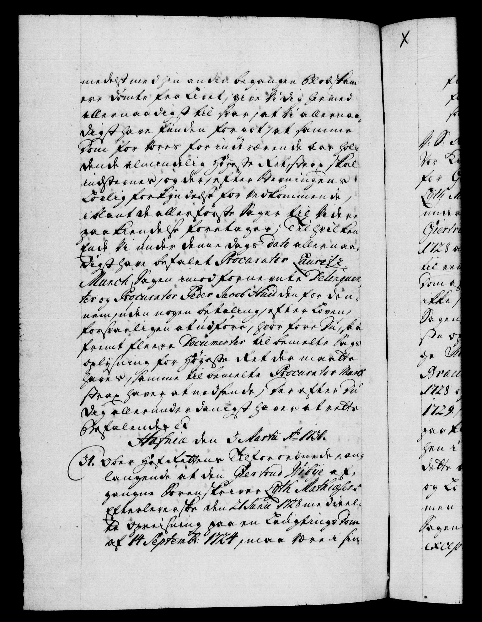 Danske Kanselli 1572-1799, AV/RA-EA-3023/F/Fc/Fca/Fcab/L0024: Norske tegnelser, 1728-1730, p. 539b