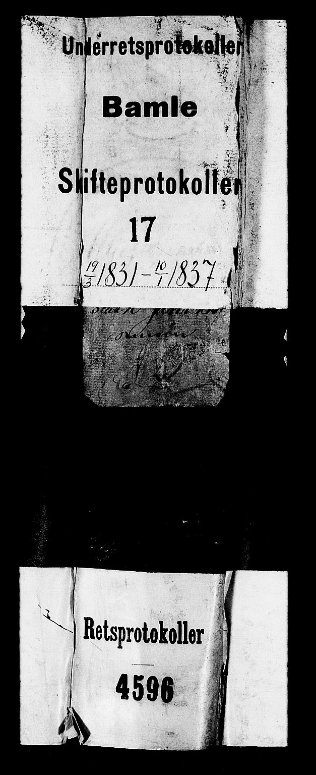Bamble sorenskriveri, AV/SAKO-A-214/H/Hb/Hba/Hbaa/L0017: Skifteprotokoll, 1831-1837