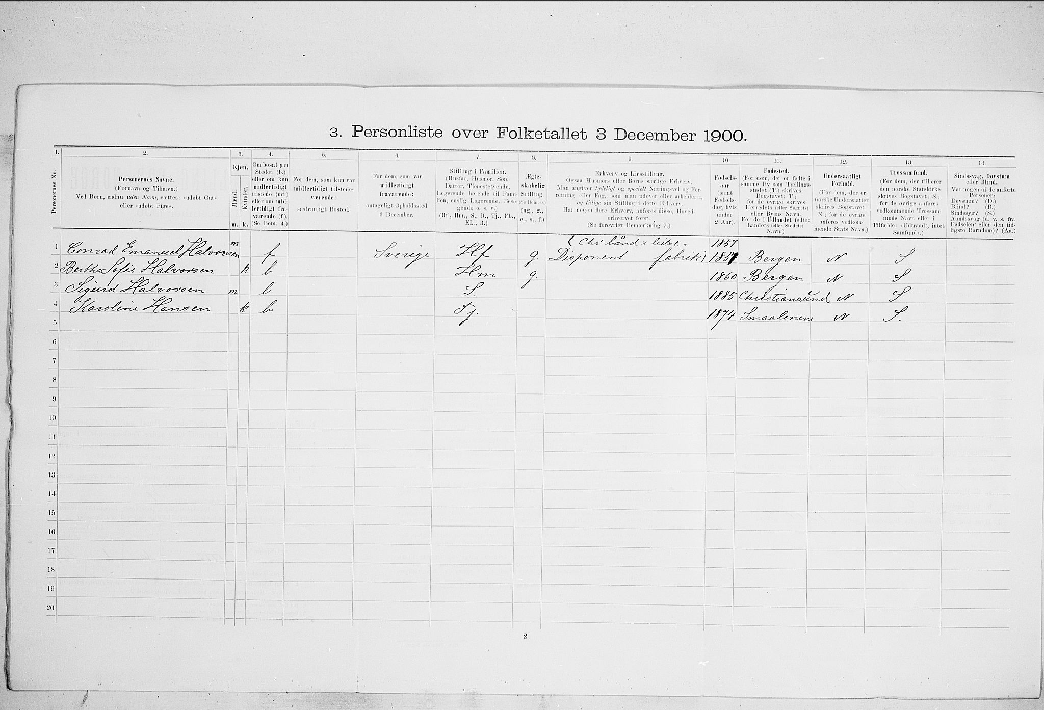 SAO, 1900 census for Kristiania, 1900, p. 52227