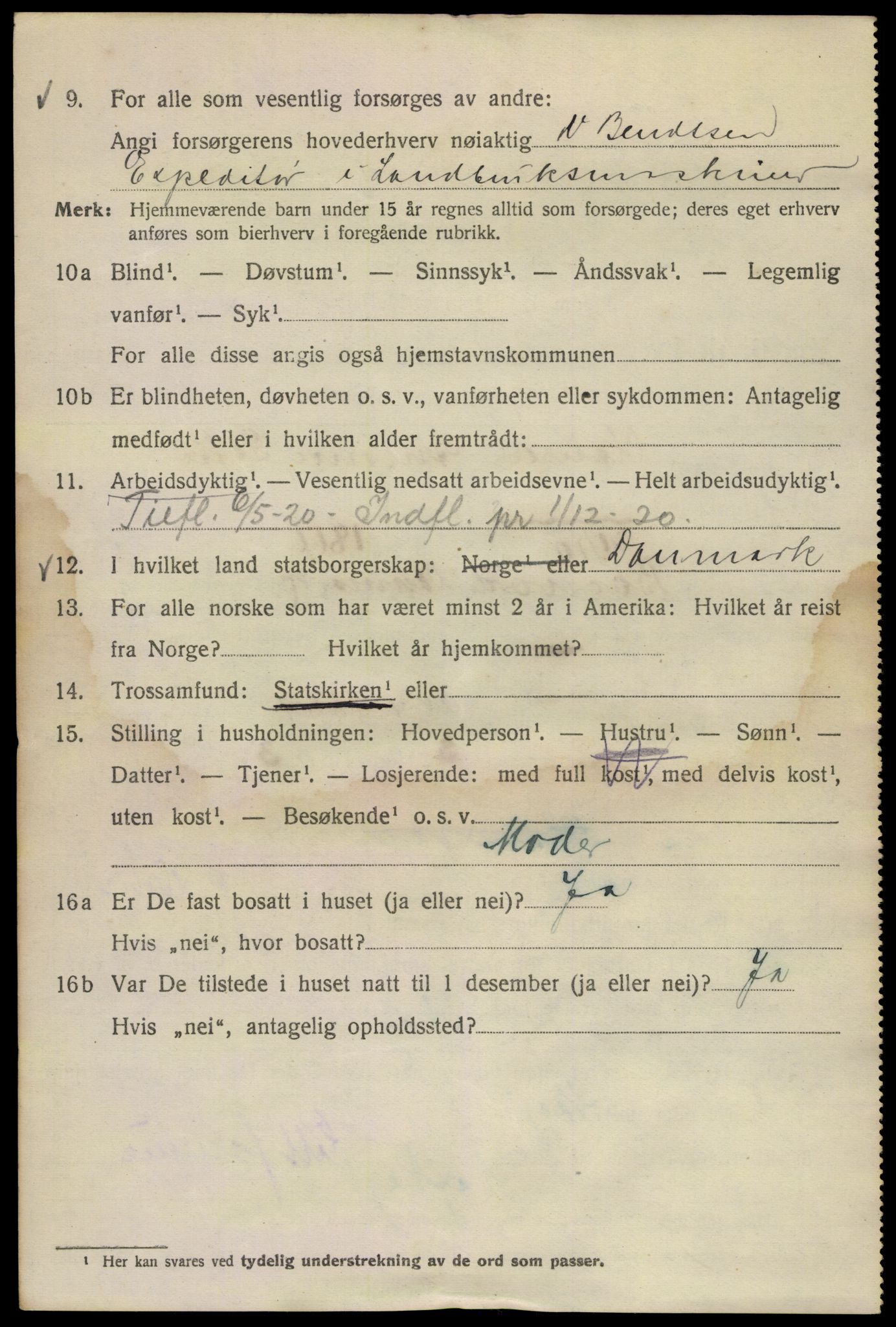 SAO, 1920 census for Kristiania, 1920, p. 215062