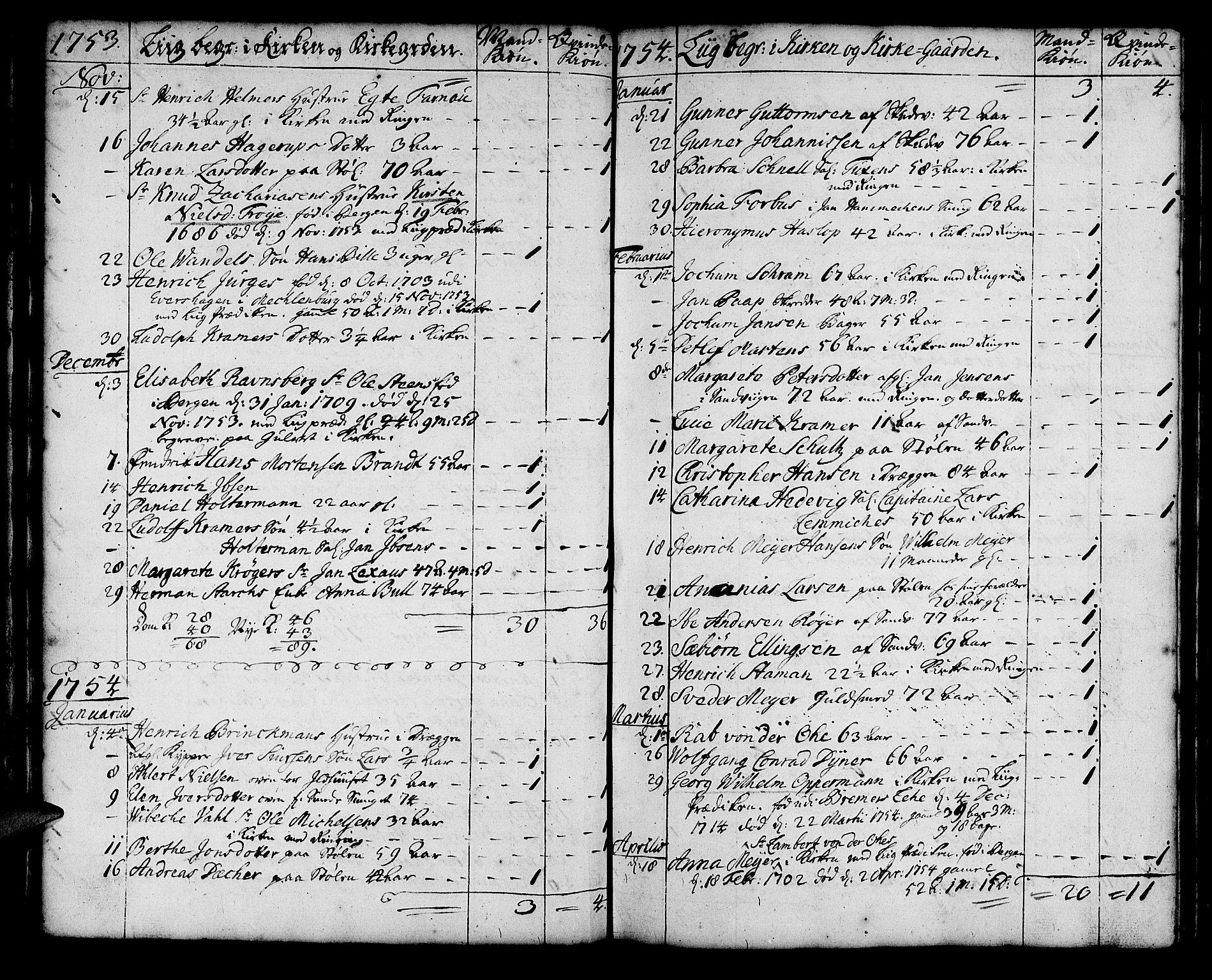 Korskirken sokneprestembete, SAB/A-76101/H/Haa/L0011: Parish register (official) no. A 11, 1731-1785, p. 169