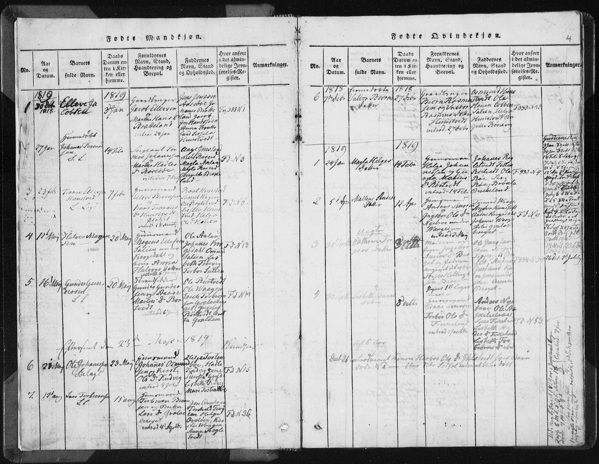 Vikedal sokneprestkontor, AV/SAST-A-101840/01/IV: Parish register (official) no. A 5, 1817-1850, p. 4