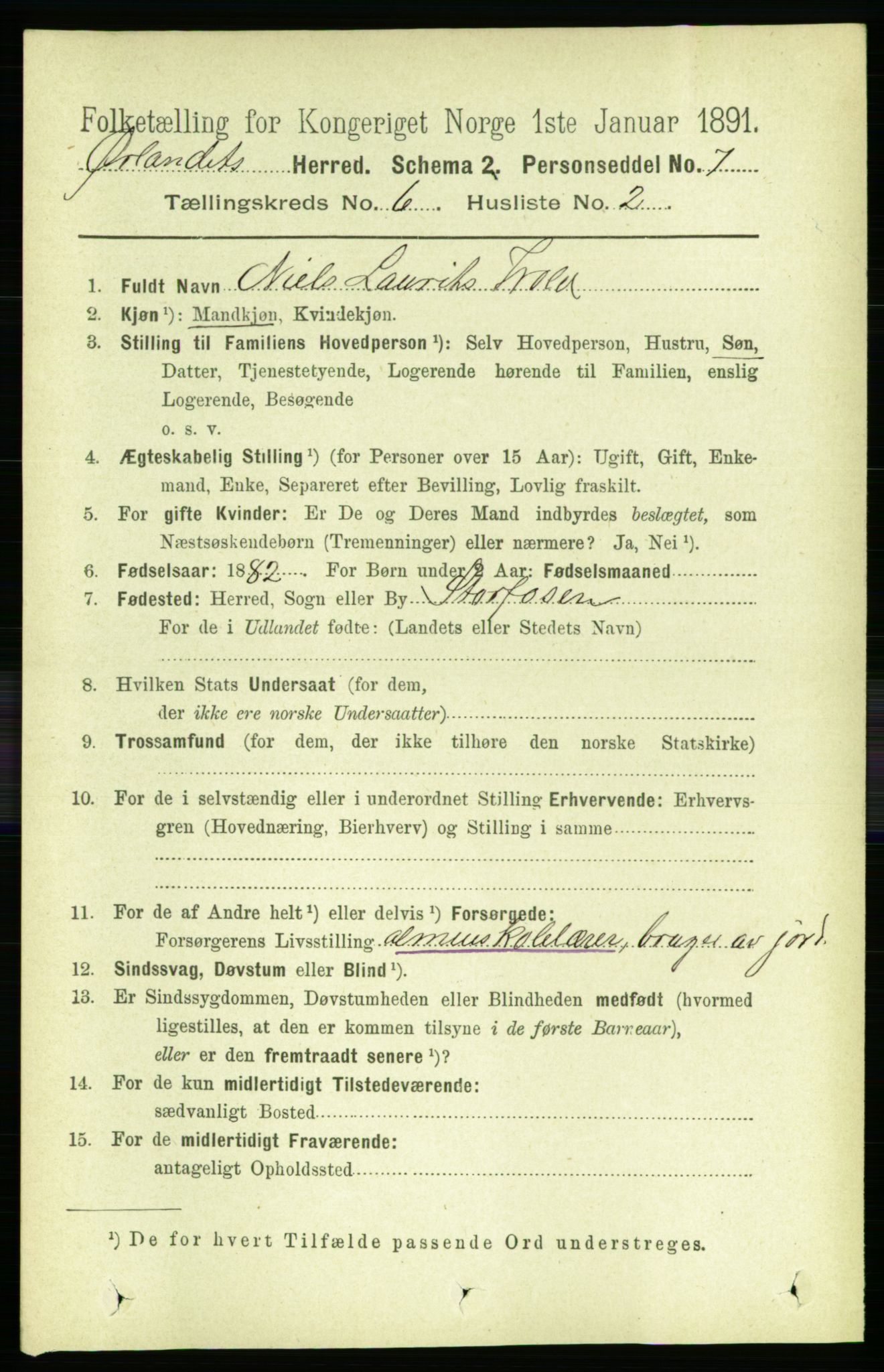 RA, 1891 census for 1621 Ørland, 1891, p. 1863