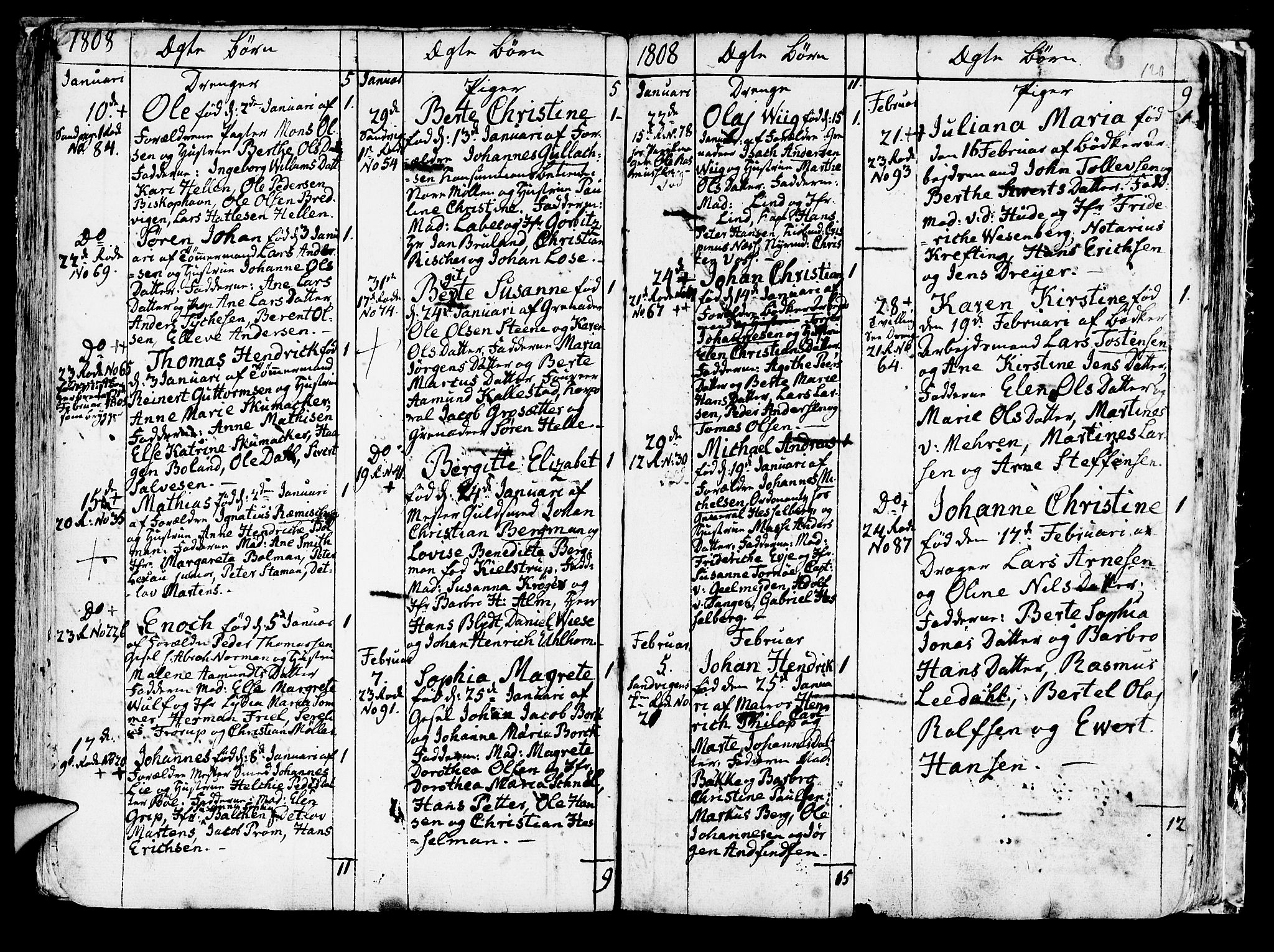 Korskirken sokneprestembete, AV/SAB-A-76101/H/Haa/L0006: Parish register (official) no. A 6, 1790-1820, p. 120