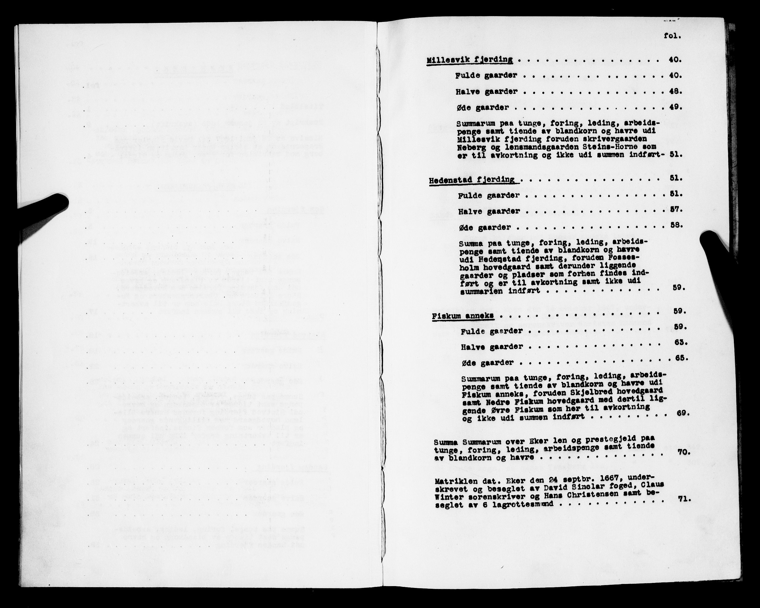 Rentekammeret inntil 1814, Realistisk ordnet avdeling, AV/RA-EA-4070/N/Nb/Nba/L0023: Eiker len, 1667