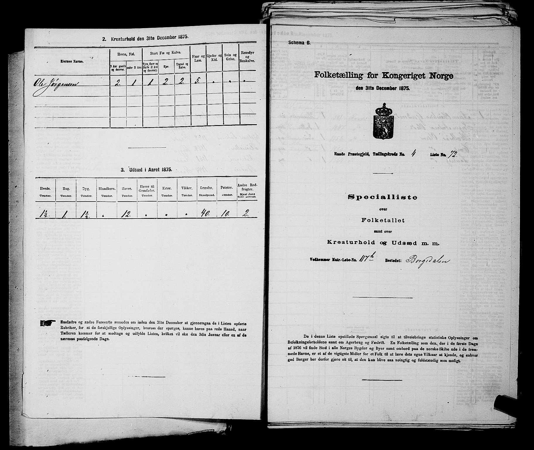 RA, 1875 census for 0135P Råde, 1875, p. 770