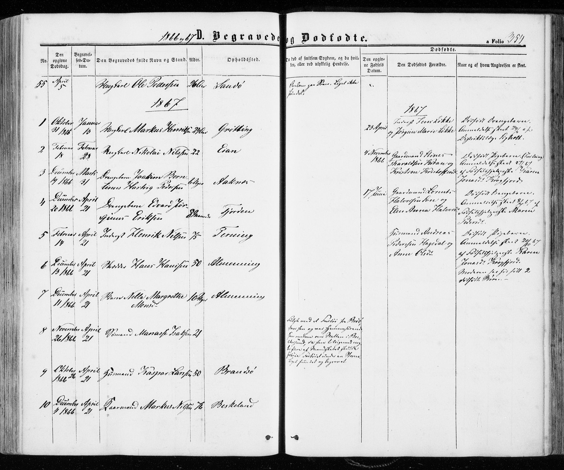 Ministerialprotokoller, klokkerbøker og fødselsregistre - Sør-Trøndelag, SAT/A-1456/657/L0705: Parish register (official) no. 657A06, 1858-1867, p. 354