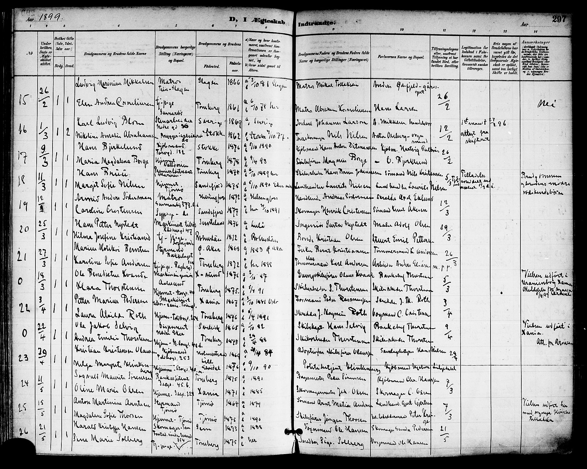 Tønsberg kirkebøker, AV/SAKO-A-330/F/Fa/L0012: Parish register (official) no. I 12, 1891-1899, p. 297