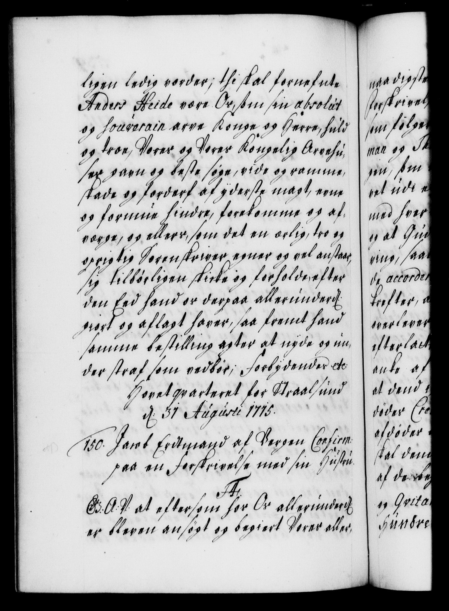 Danske Kanselli 1572-1799, AV/RA-EA-3023/F/Fc/Fca/Fcaa/L0021: Norske registre, 1712-1715, p. 539b