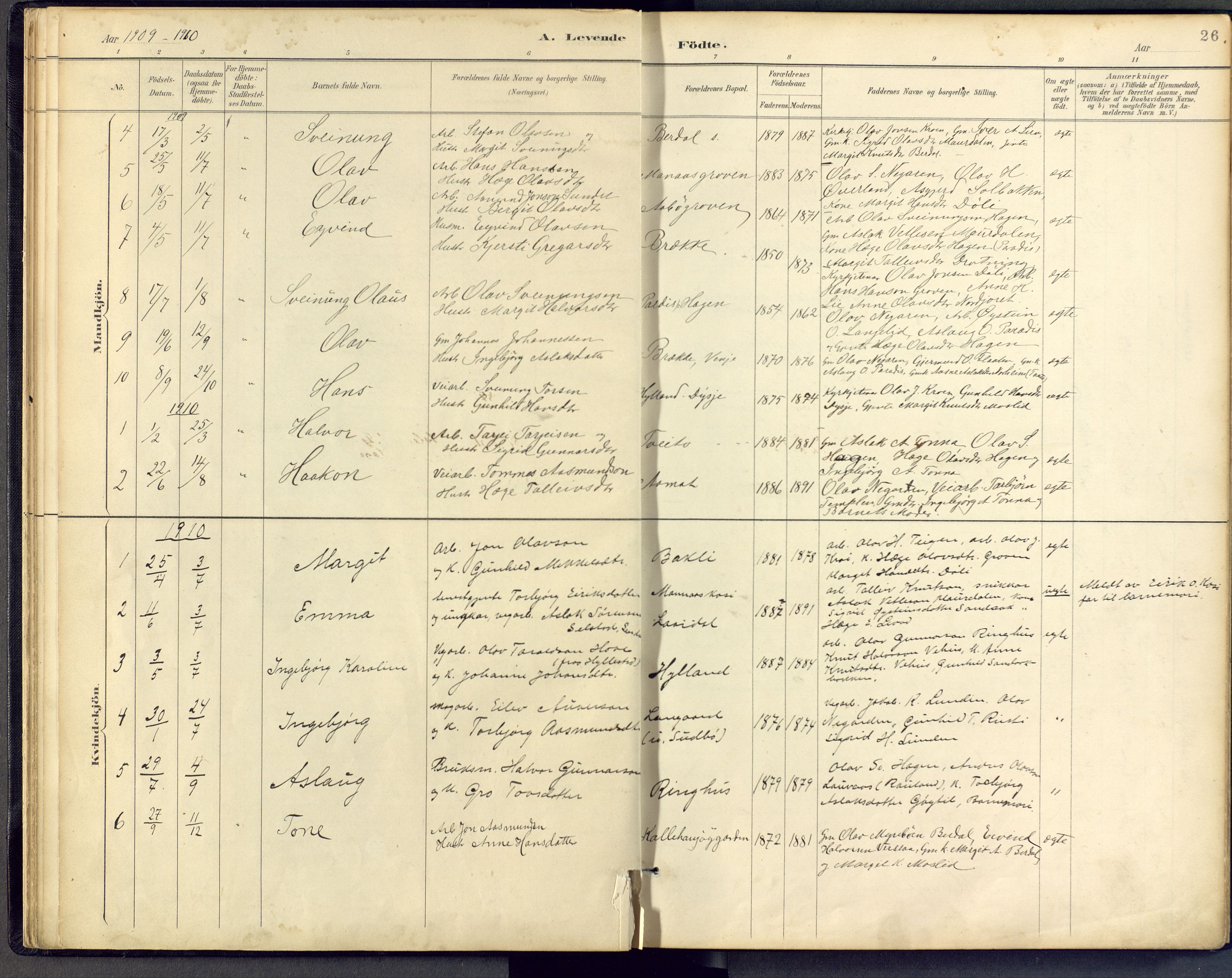 Vinje kirkebøker, SAKO/A-312/F/Fb/L0002: Parish register (official) no. II 2, 1887-1925, p. 26