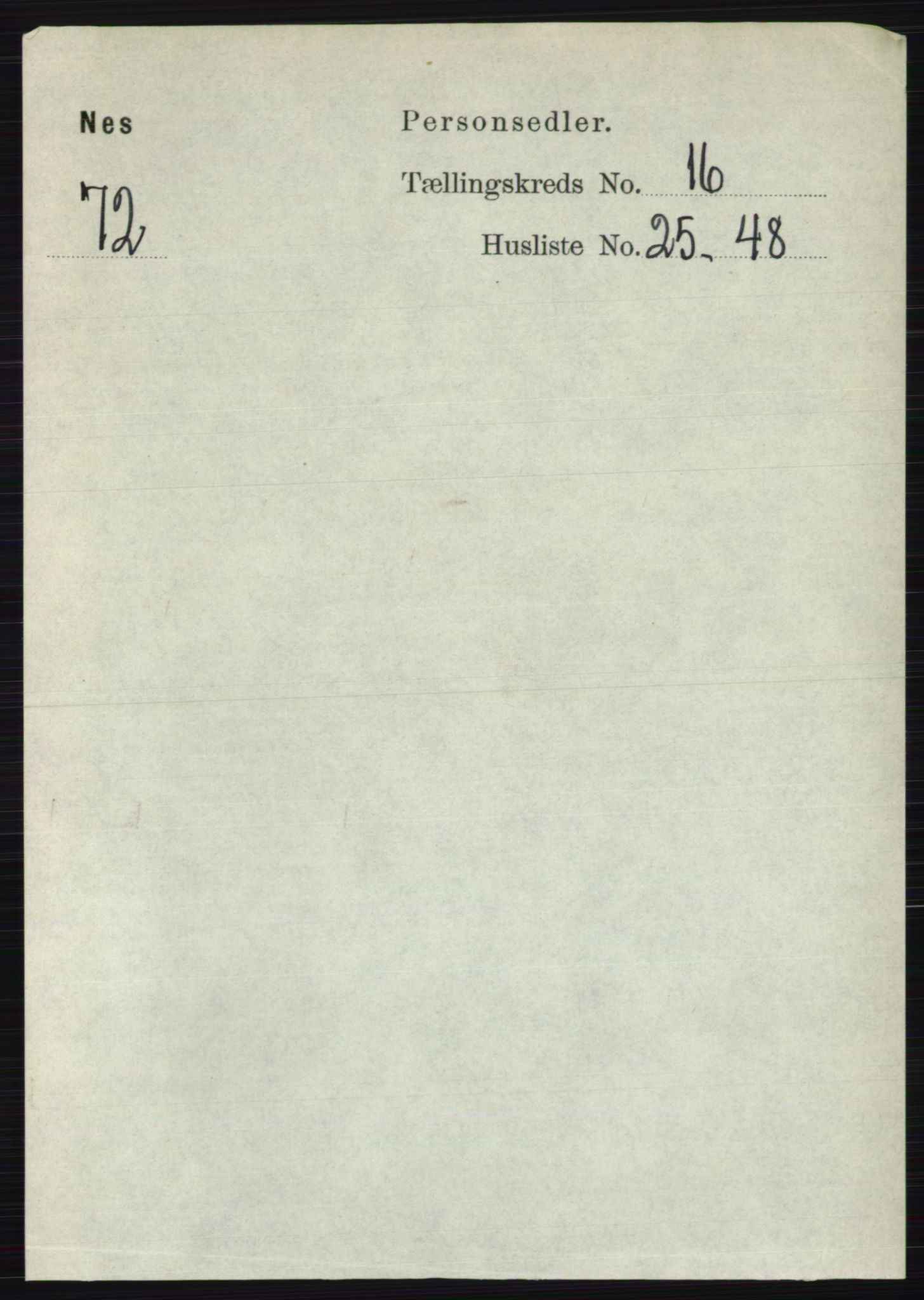RA, 1891 census for 0236 Nes, 1891, p. 9697