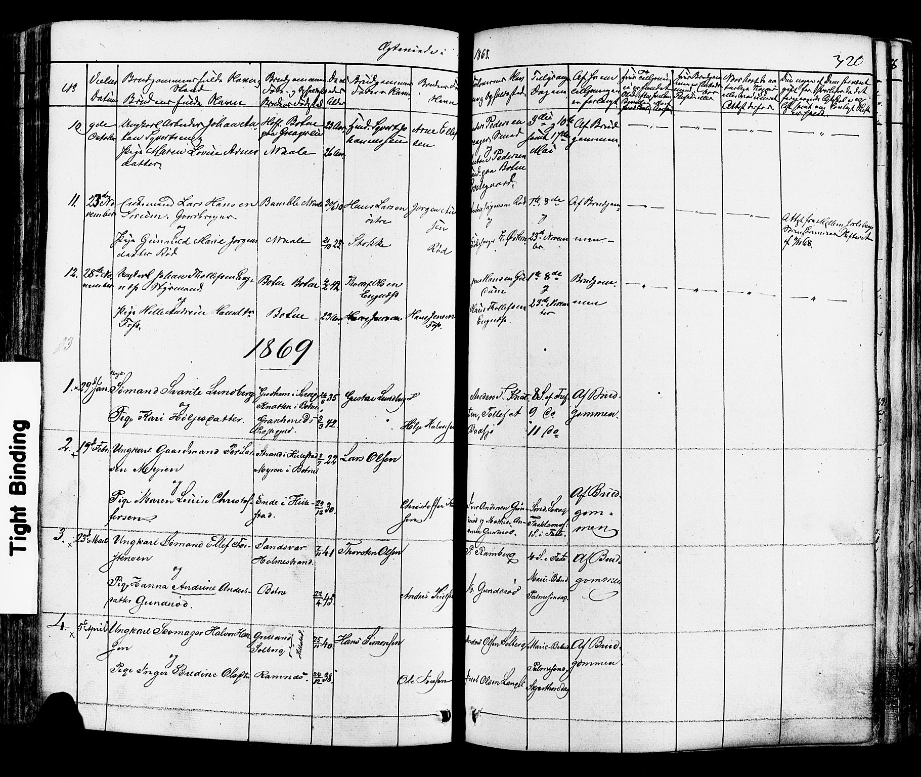 Botne kirkebøker, AV/SAKO-A-340/F/Fa/L0006: Parish register (official) no. I 6, 1836-1877, p. 320