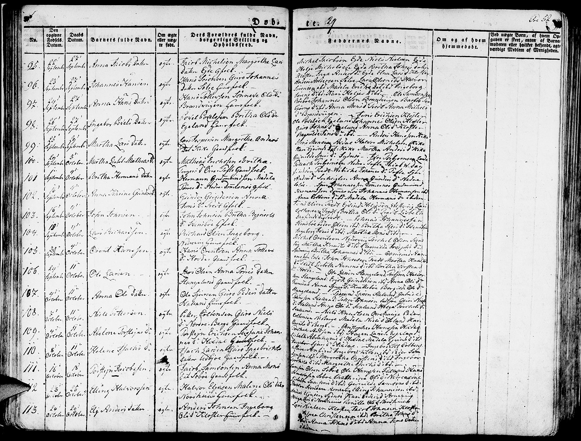 Fjelberg sokneprestembete, AV/SAB-A-75201/H/Haa: Parish register (official) no. A 5, 1822-1834, p. 52