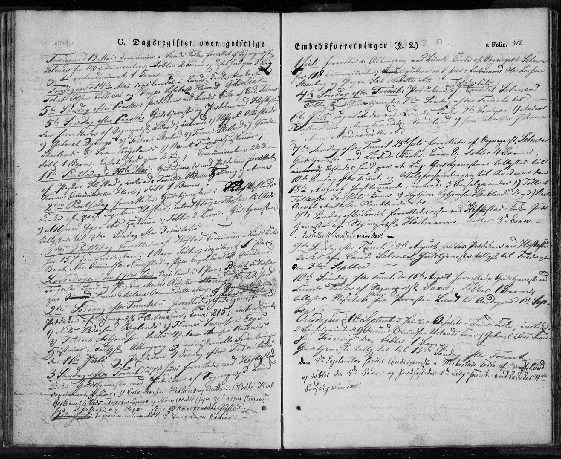 Lund sokneprestkontor, SAST/A-101809/S06/L0008: Parish register (official) no. A 7.2, 1833-1854, p. 512