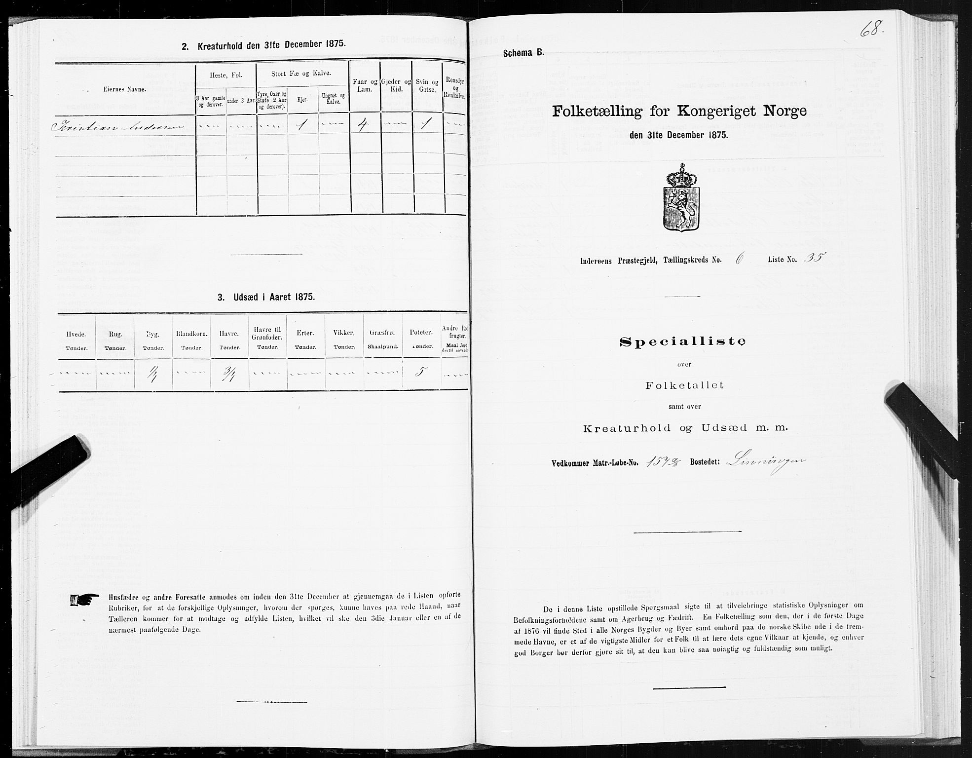 SAT, 1875 census for 1729P Inderøy, 1875, p. 4068