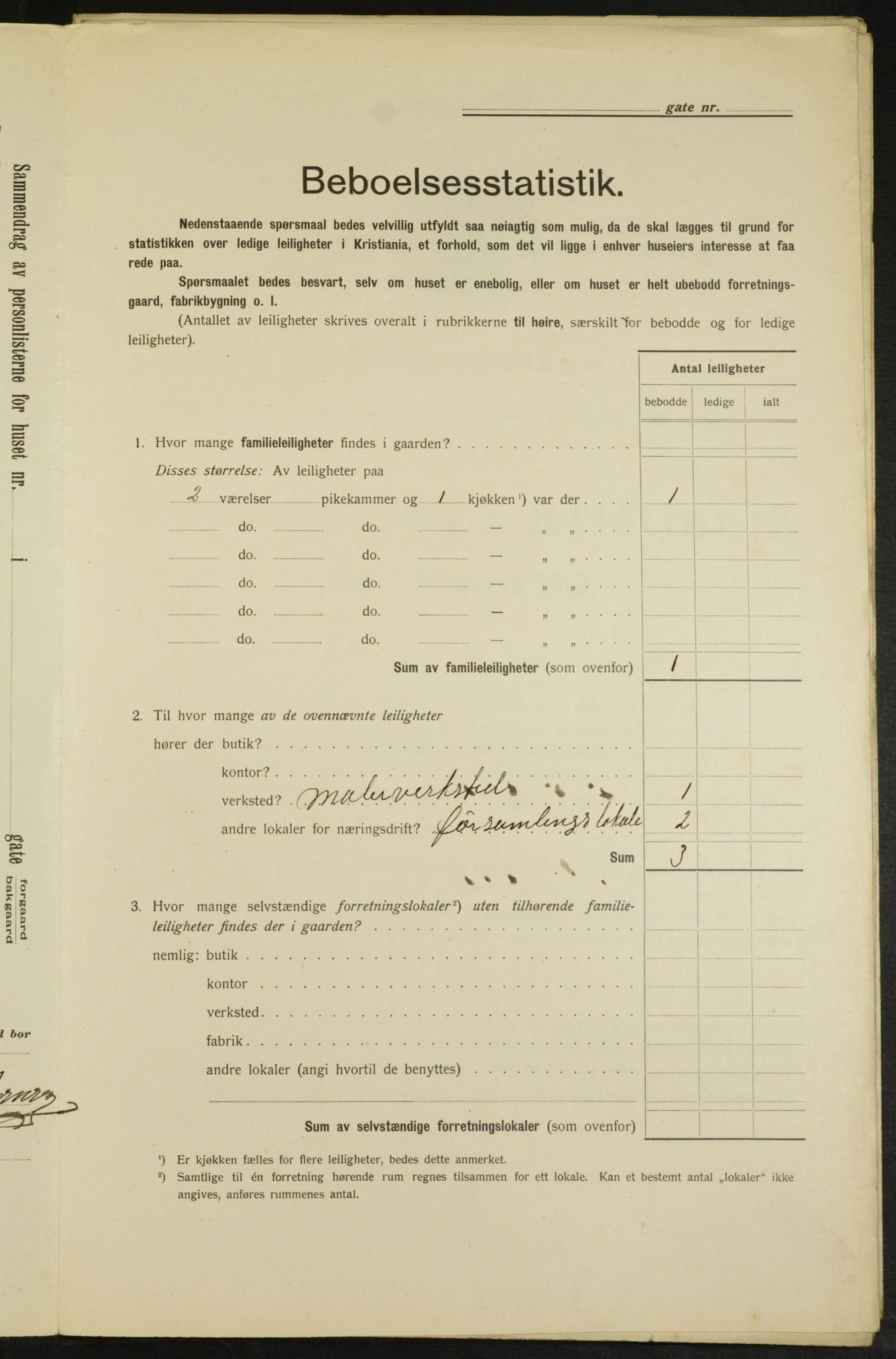 OBA, Municipal Census 1913 for Kristiania, 1913, p. 60205