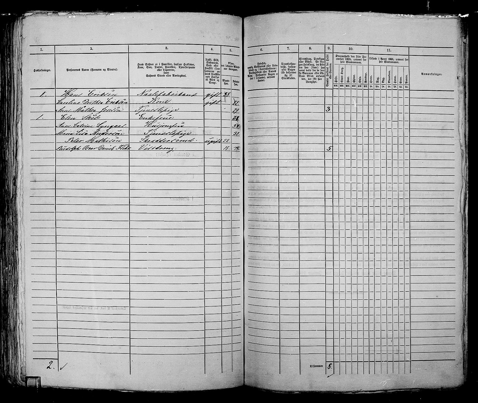 RA, 1865 census for Kristiania, 1865, p. 1985