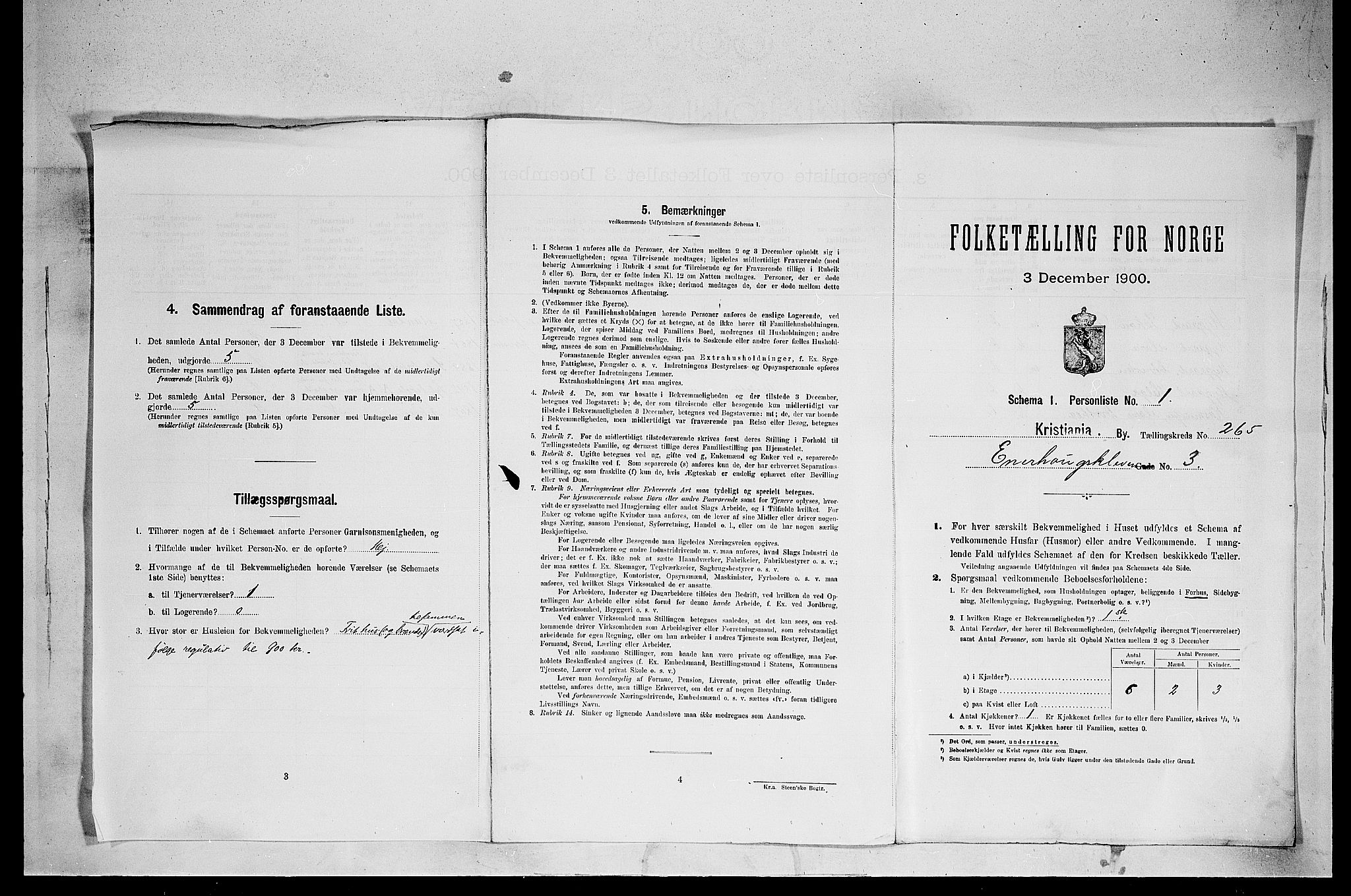 SAO, 1900 census for Kristiania, 1900, p. 20159