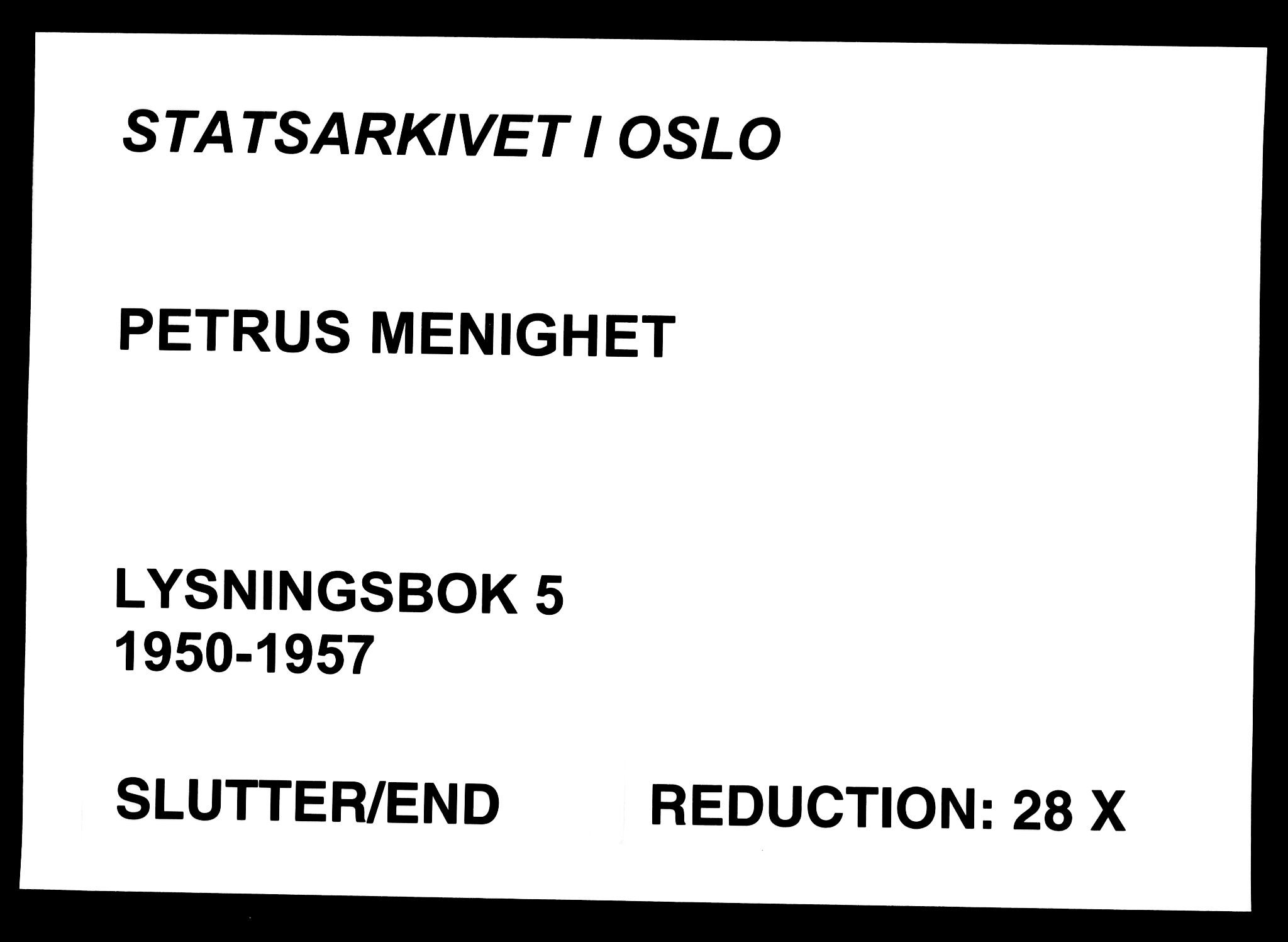Petrus prestekontor Kirkebøker, SAO/A-10872/H/Ha/L0005: Banns register no. 5, 1950-1957