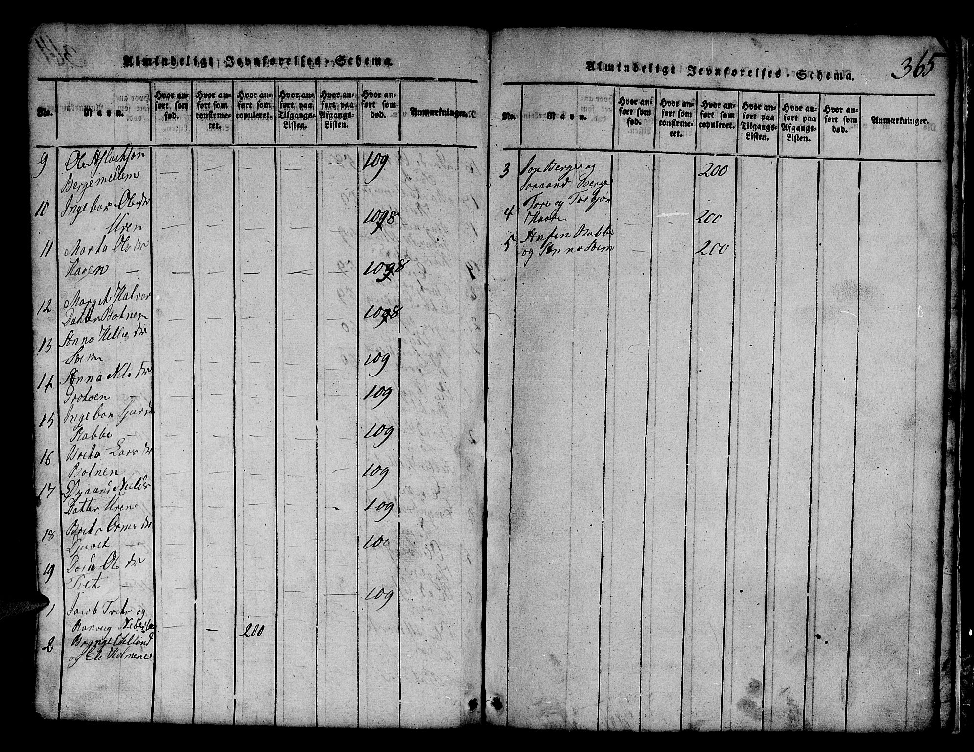 Røldal sokneprestembete, SAB/A-100247: Parish register (copy) no. A 1, 1817-1860, p. 365