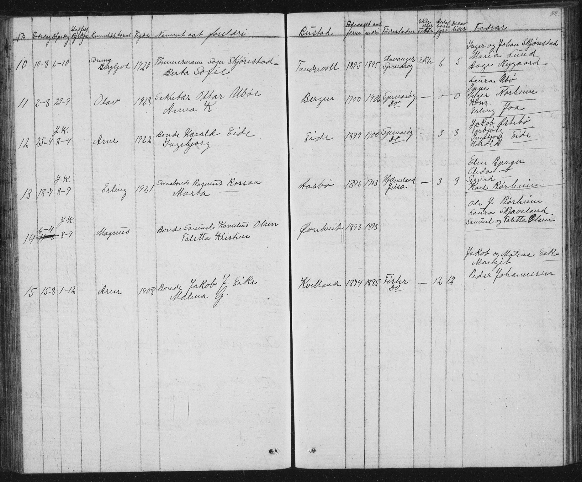 Nedstrand sokneprestkontor, AV/SAST-A-101841/01/V: Parish register (copy) no. B 2, 1848-1933, p. 82