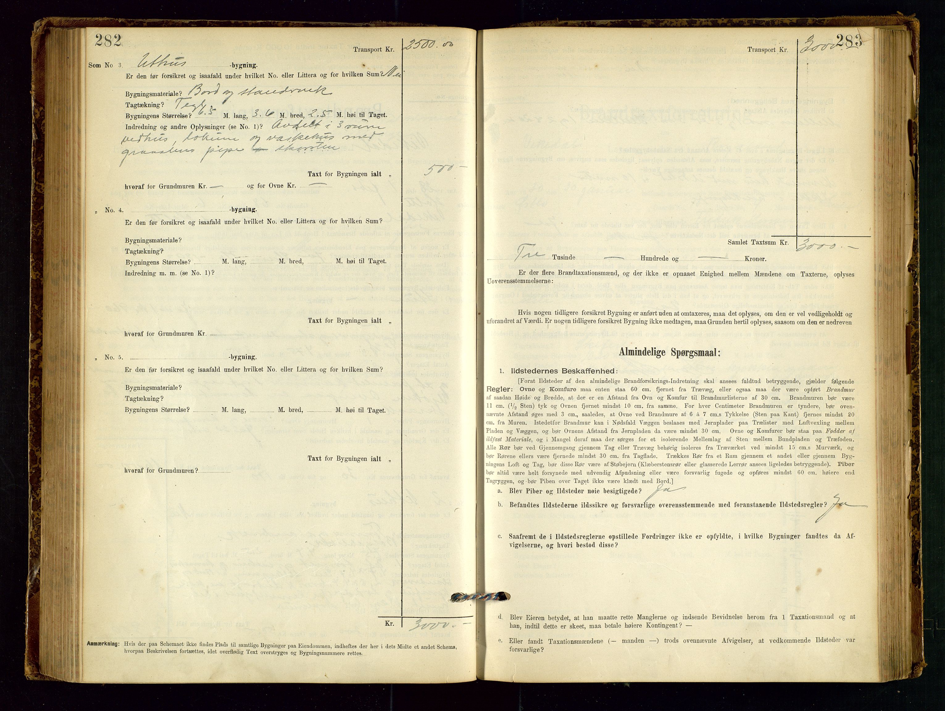 Vikedal lensmannskontor, AV/SAST-A-100179/Gob/L0004: Branntakstprotokoll, 1894-1952, p. 282-283