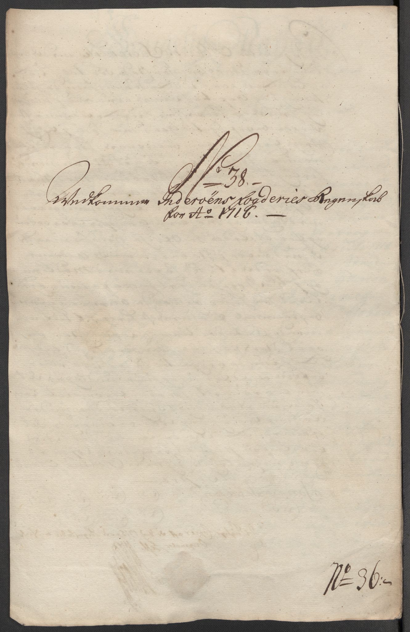 Rentekammeret inntil 1814, Reviderte regnskaper, Fogderegnskap, AV/RA-EA-4092/R63/L4324: Fogderegnskap Inderøy, 1716, p. 297