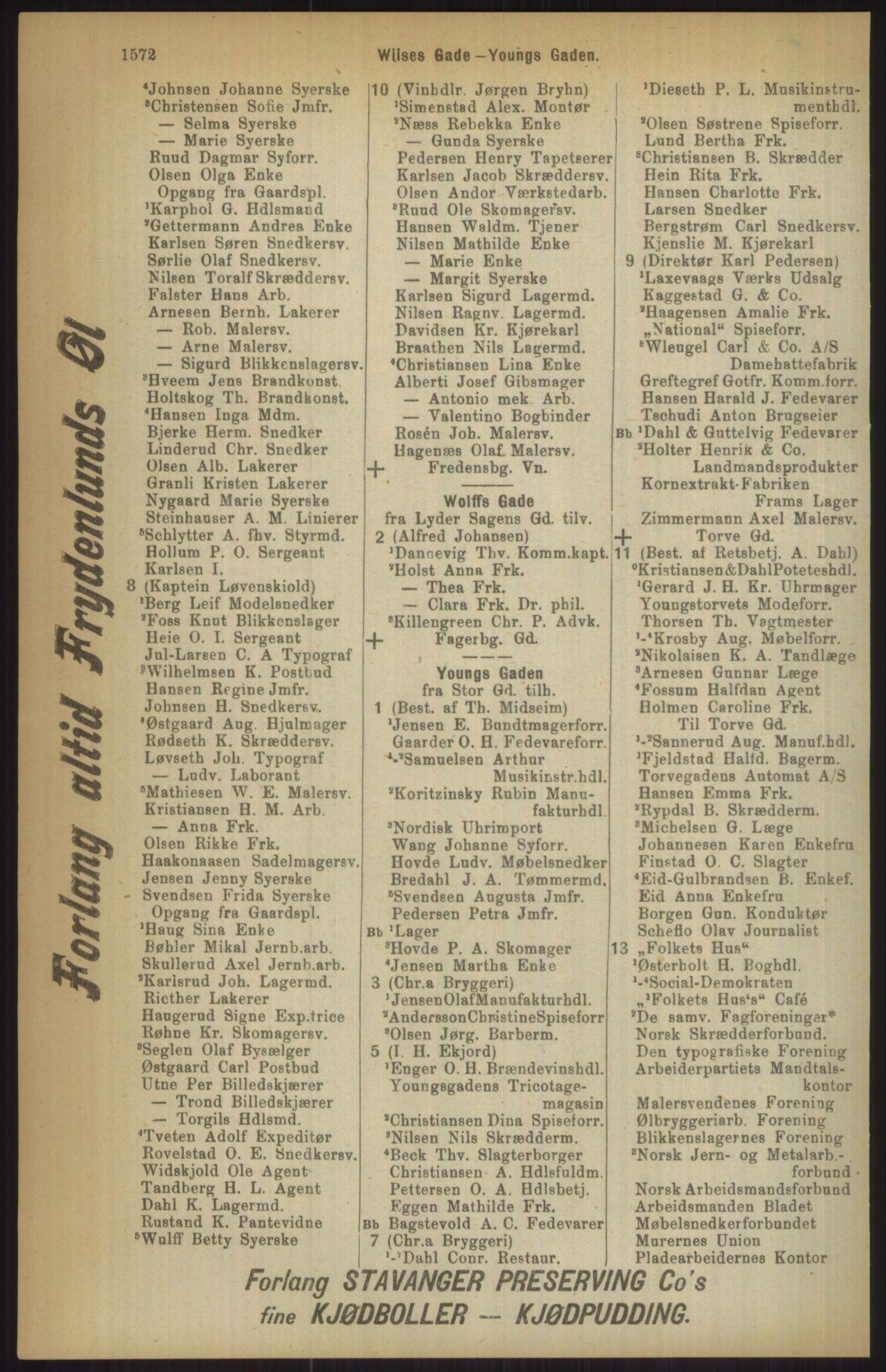 Kristiania/Oslo adressebok, PUBL/-, 1911, p. 1572