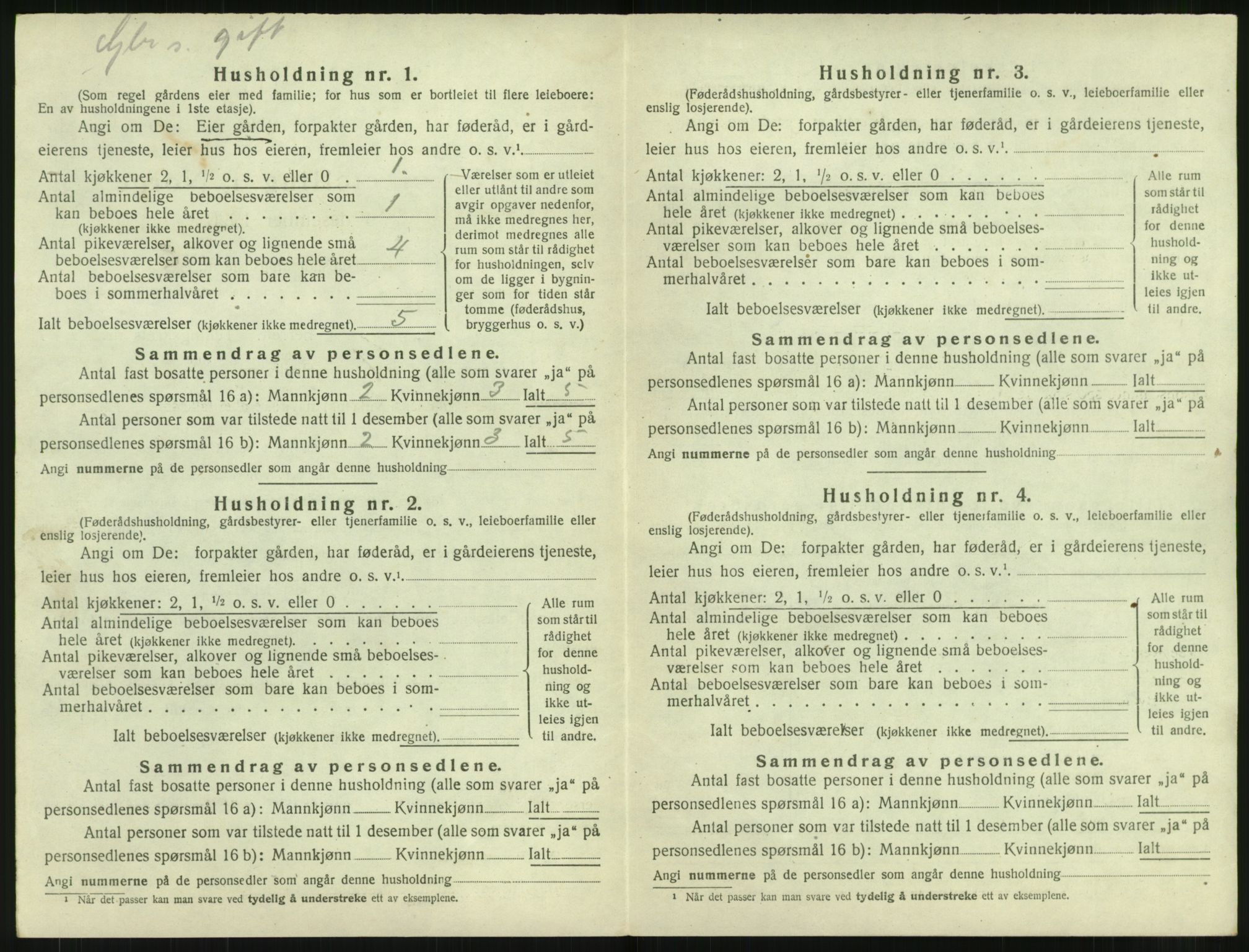 SAT, 1920 census for Borge, 1920, p. 282