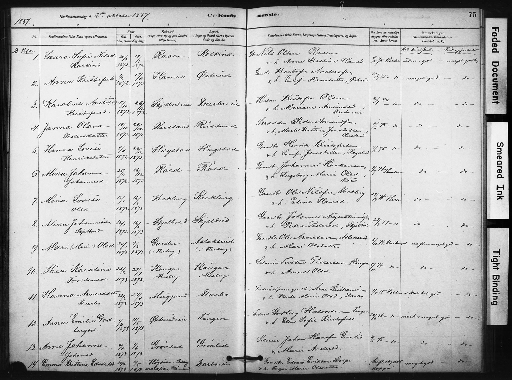 Fiskum kirkebøker, AV/SAKO-A-15/F/Fa/L0002: Parish register (official) no. 2, 1878-1890, p. 75