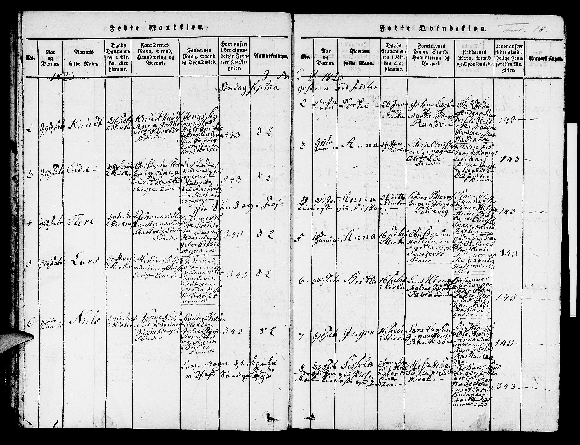 Hjelmeland sokneprestkontor, SAST/A-101843/01/IV/L0004: Parish register (official) no. A 4, 1816-1834, p. 15