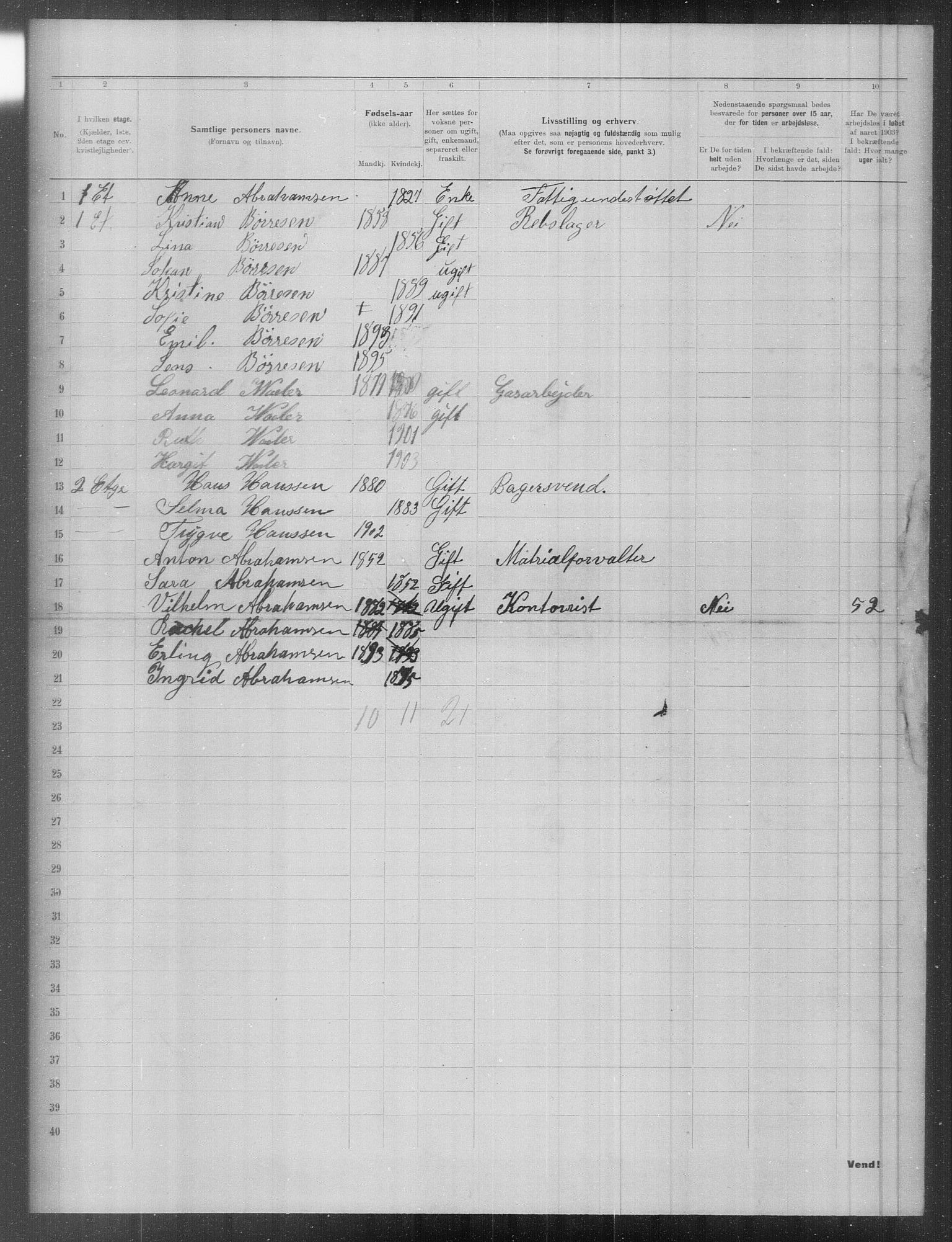 OBA, Municipal Census 1903 for Kristiania, 1903, p. 9362