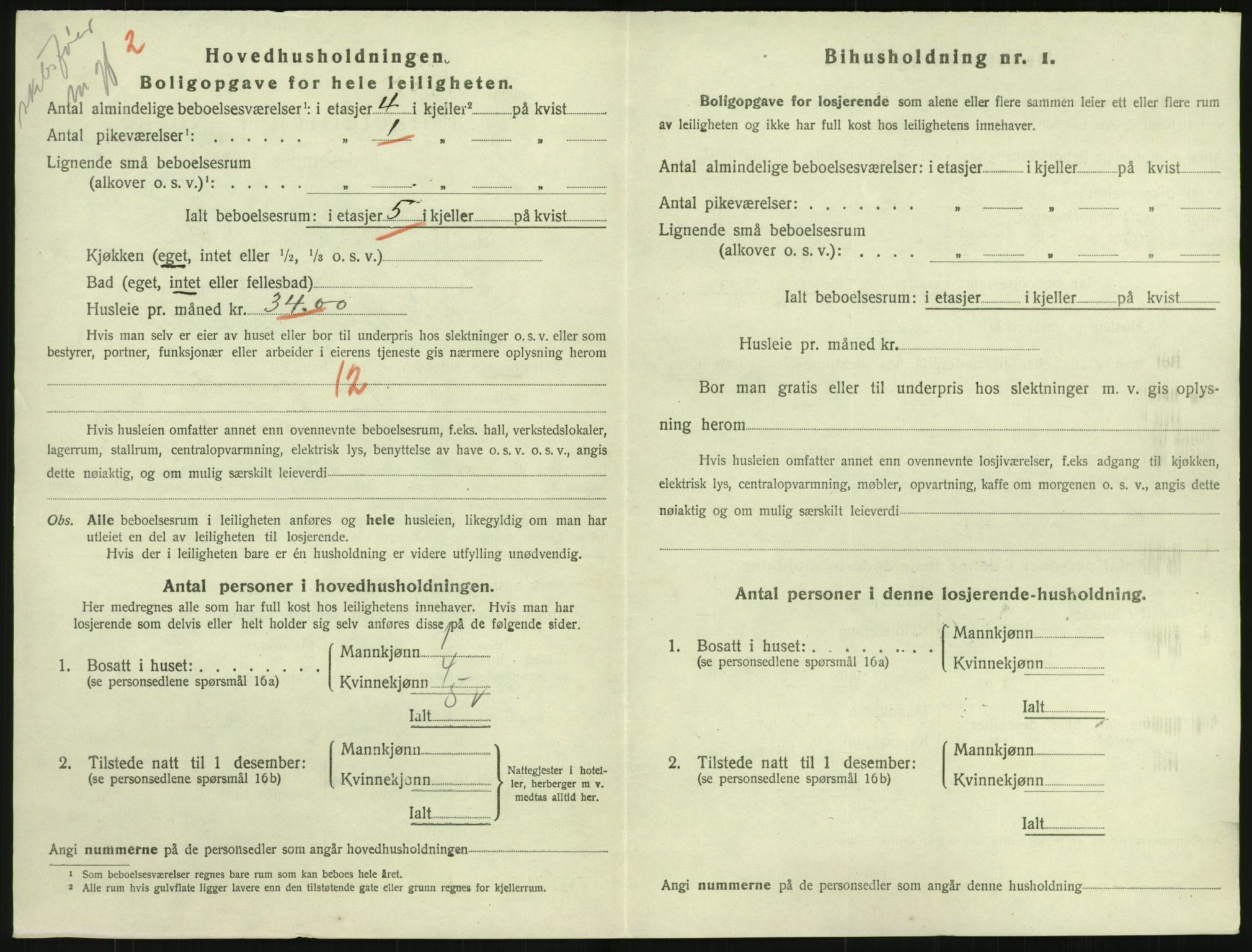 SAK, 1920 census for Lillesand, 1920, p. 1090